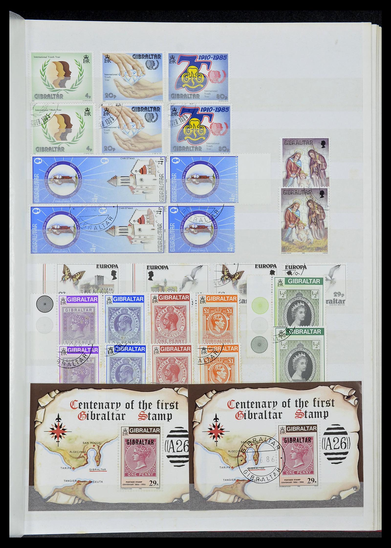34547 033 - Postzegelverzameling 34547 Gibraltar 1886-2014!