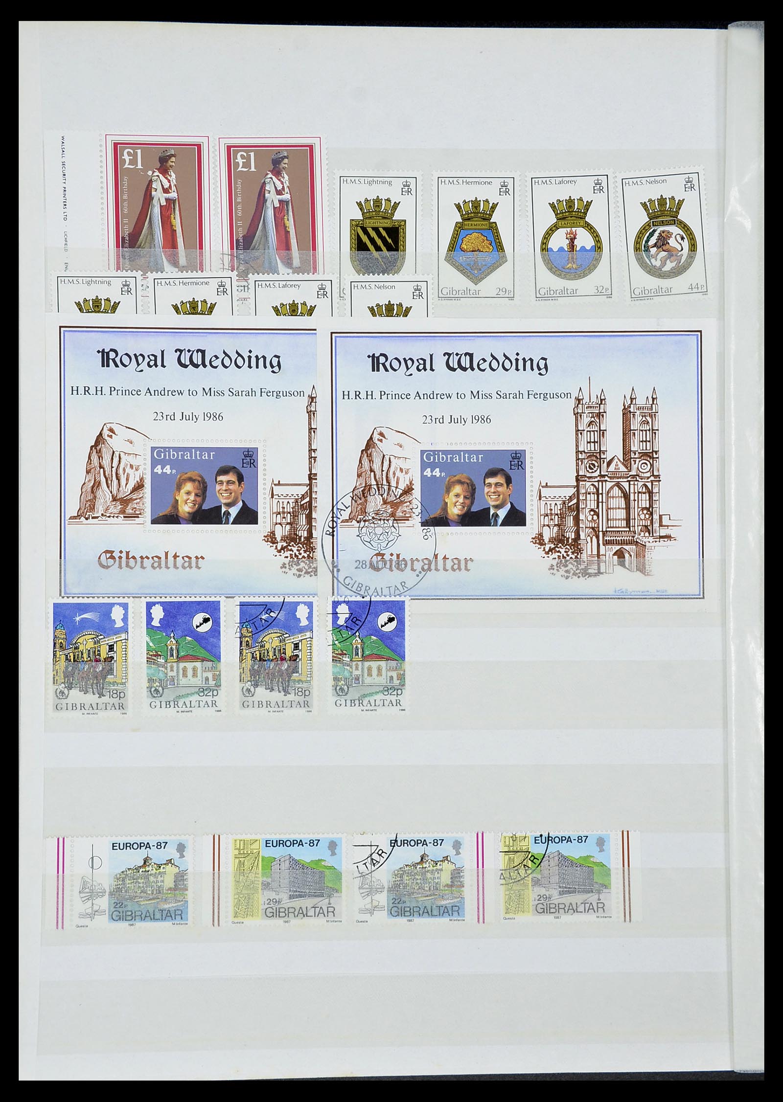 34547 034 - Postzegelverzameling 34547 Gibraltar 1886-2014!