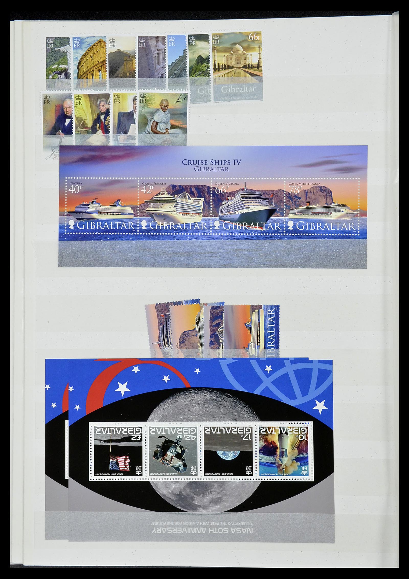 34547 104 - Stamp Collection 34547 Gibraltar 1886-2014!