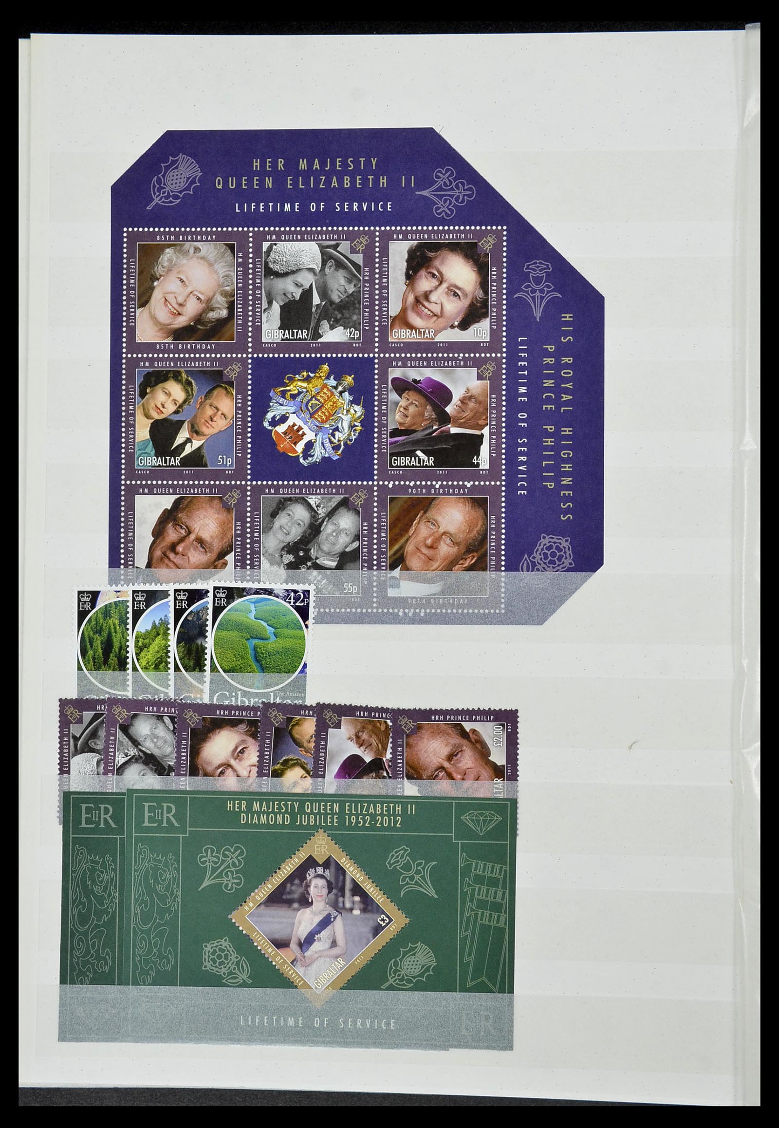 34547 114 - Stamp Collection 34547 Gibraltar 1886-2014!