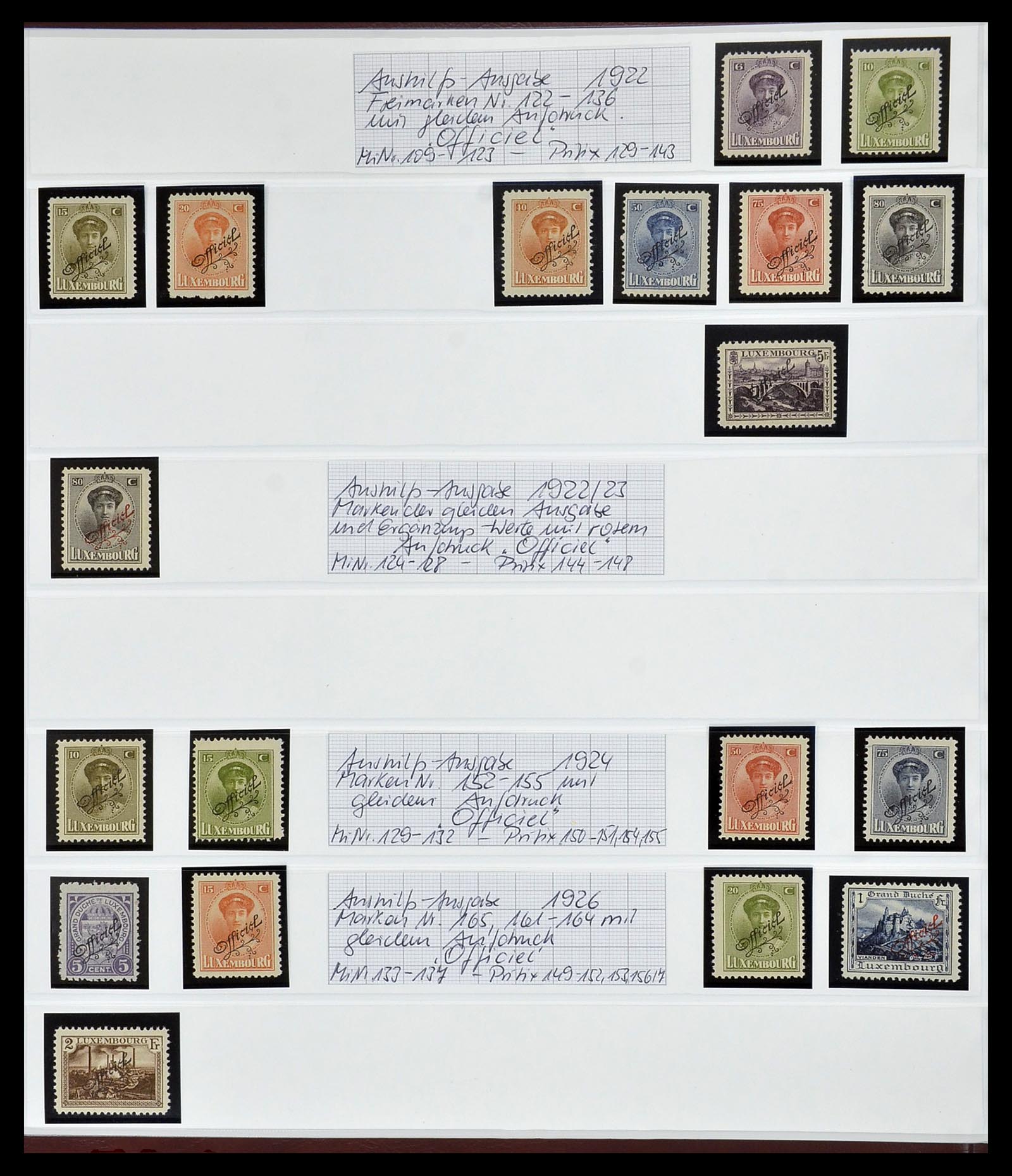 34548 011 - Postzegelverzameling 34548 Luxemburg back of the book 1875-1935.