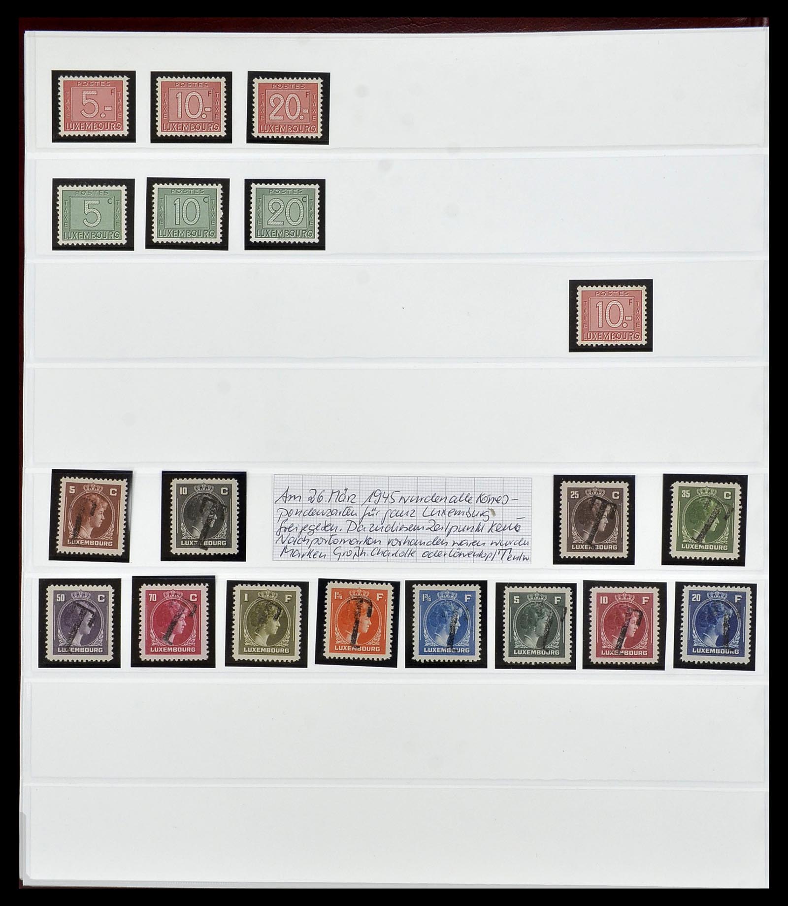 34548 014 - Postzegelverzameling 34548 Luxemburg back of the book 1875-1935.