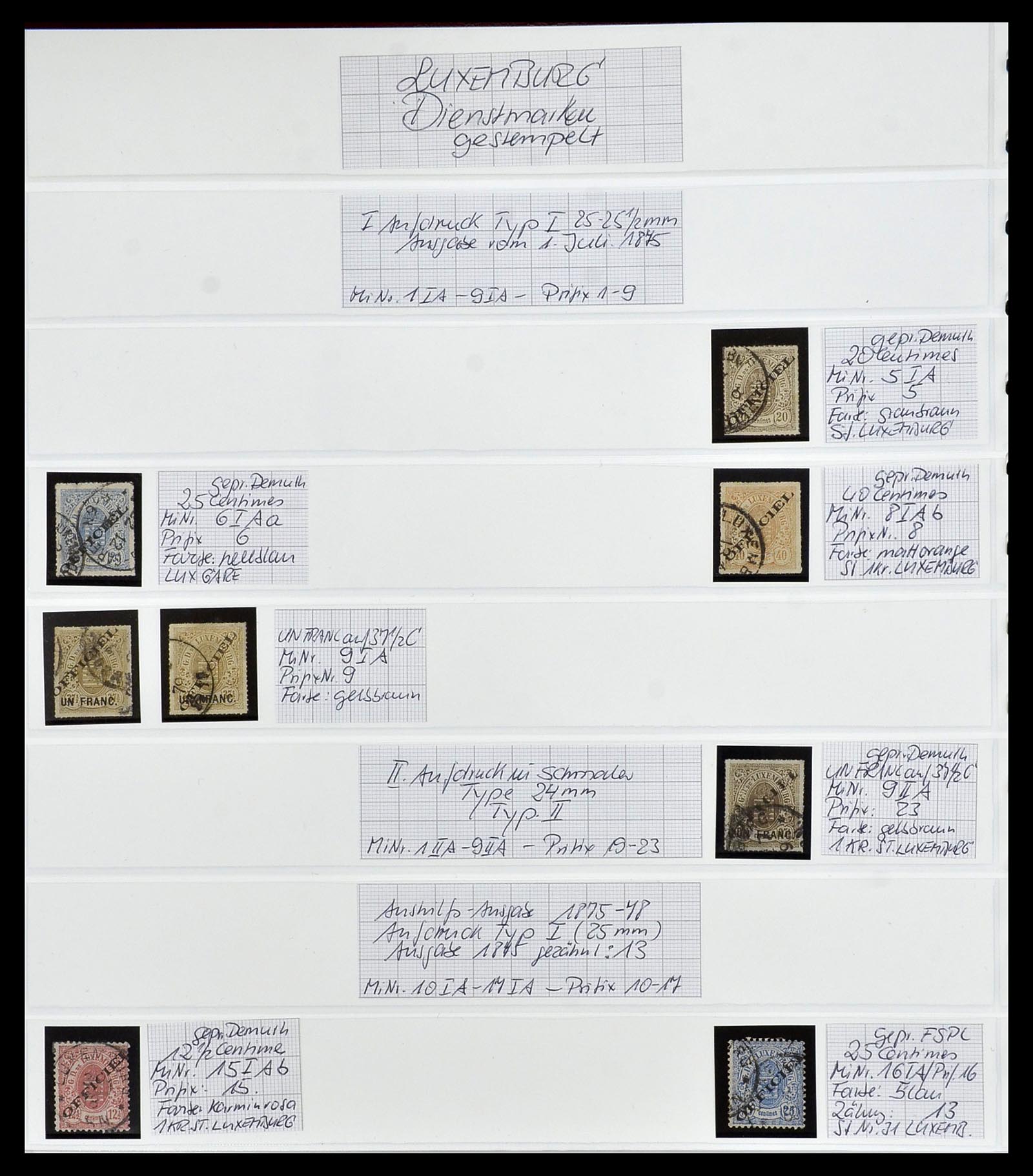 34548 022 - Postzegelverzameling 34548 Luxemburg back of the book 1875-1935.