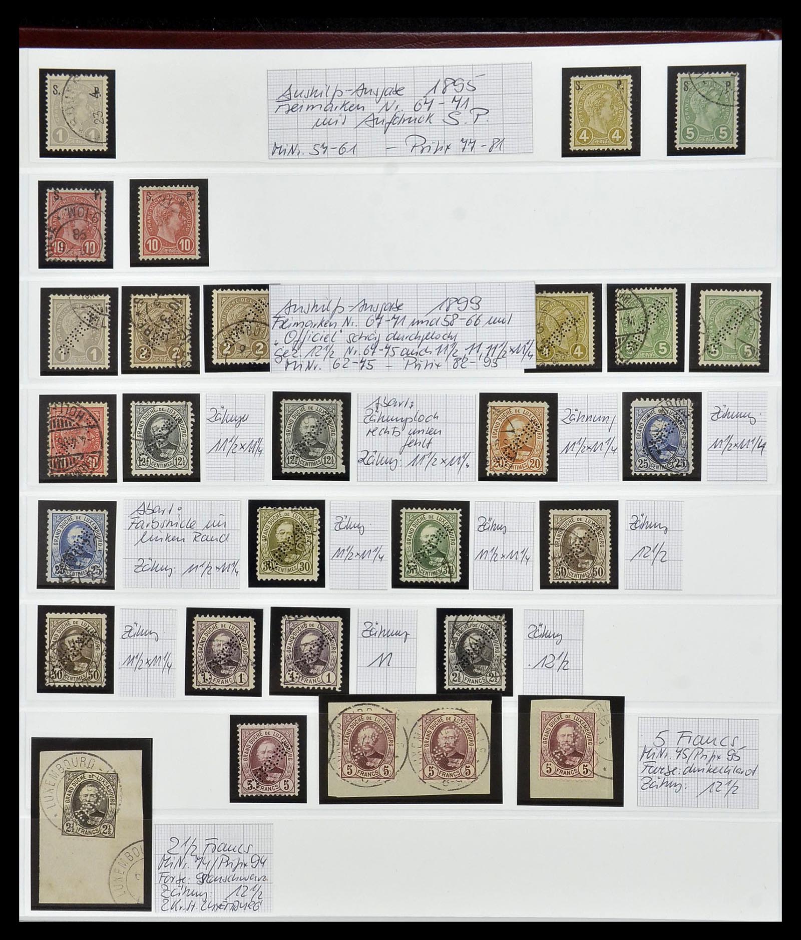 34548 026 - Postzegelverzameling 34548 Luxemburg back of the book 1875-1935.