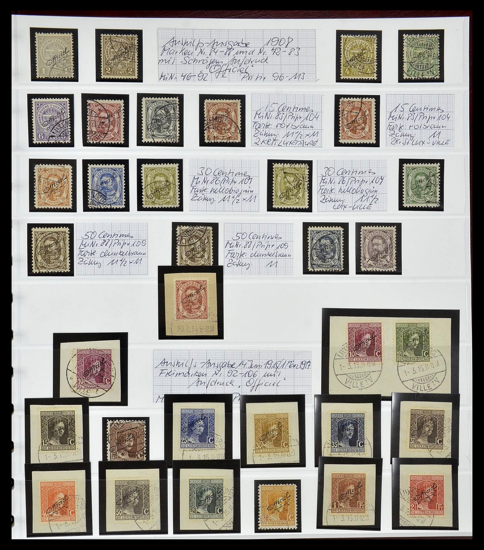 34548 027 - Postzegelverzameling 34548 Luxemburg back of the book 1875-1935.