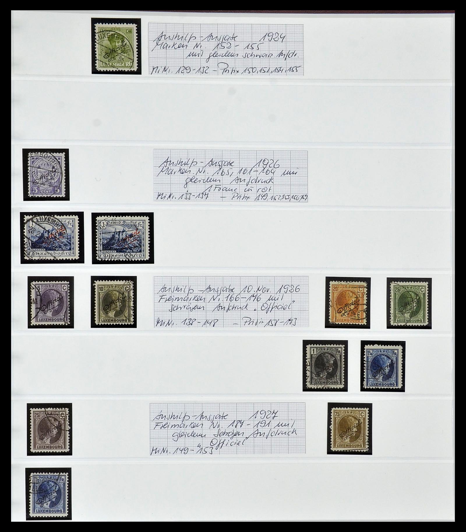 34548 029 - Postzegelverzameling 34548 Luxemburg back of the book 1875-1935.