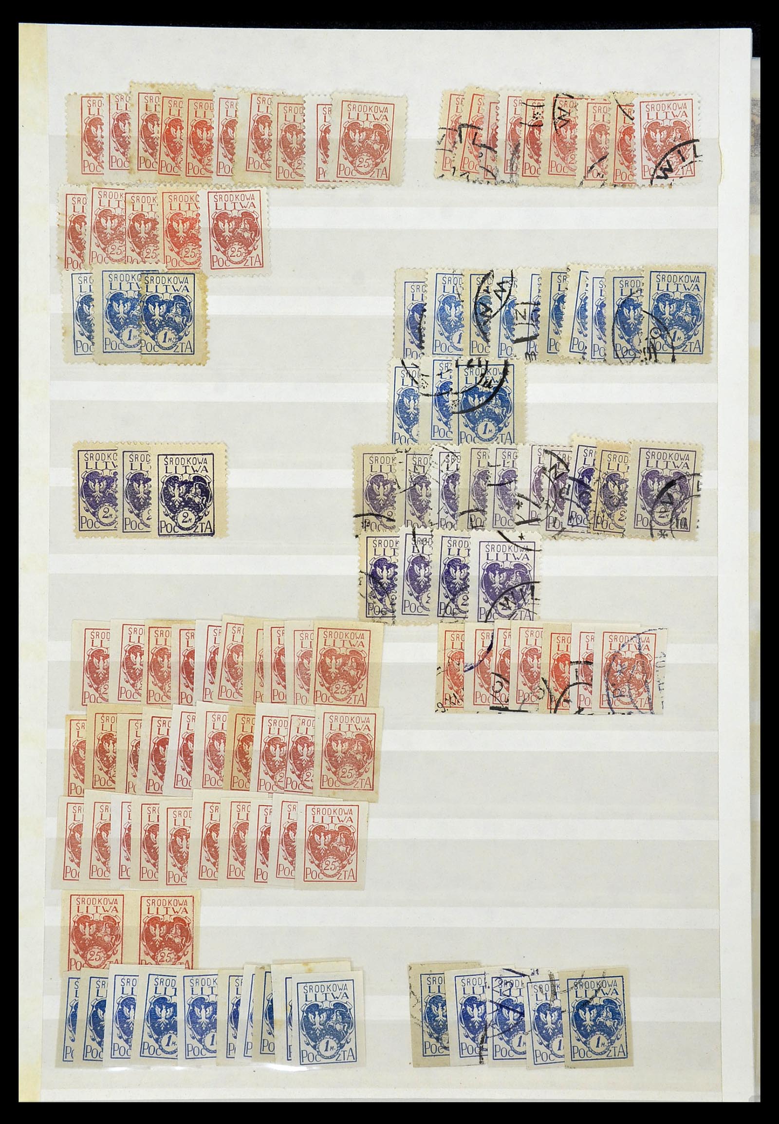 34549 001 - Postzegelverzameling 34549 Midden Litouwen 1920-1922.