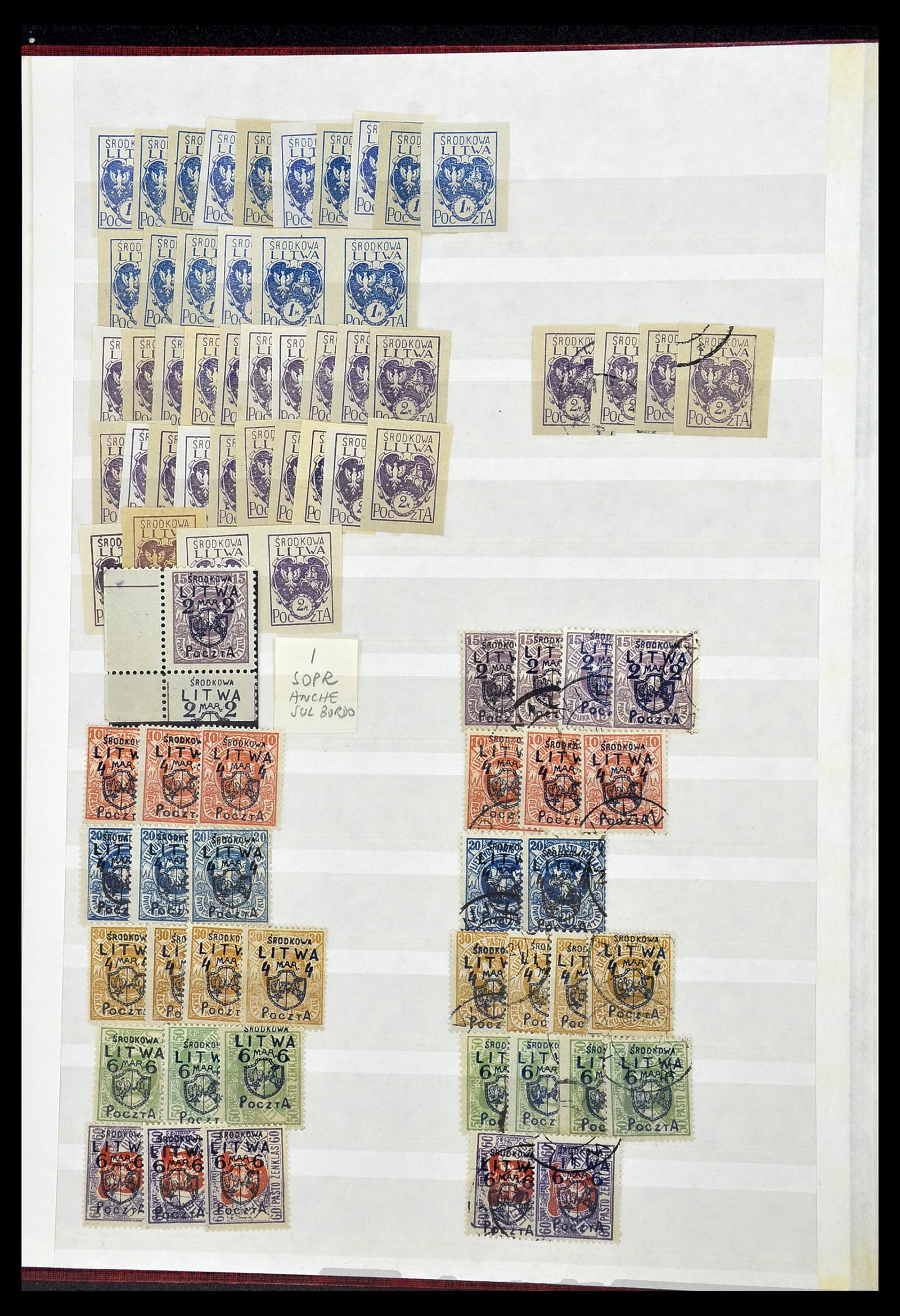 34549 002 - Postzegelverzameling 34549 Midden Litouwen 1920-1922.