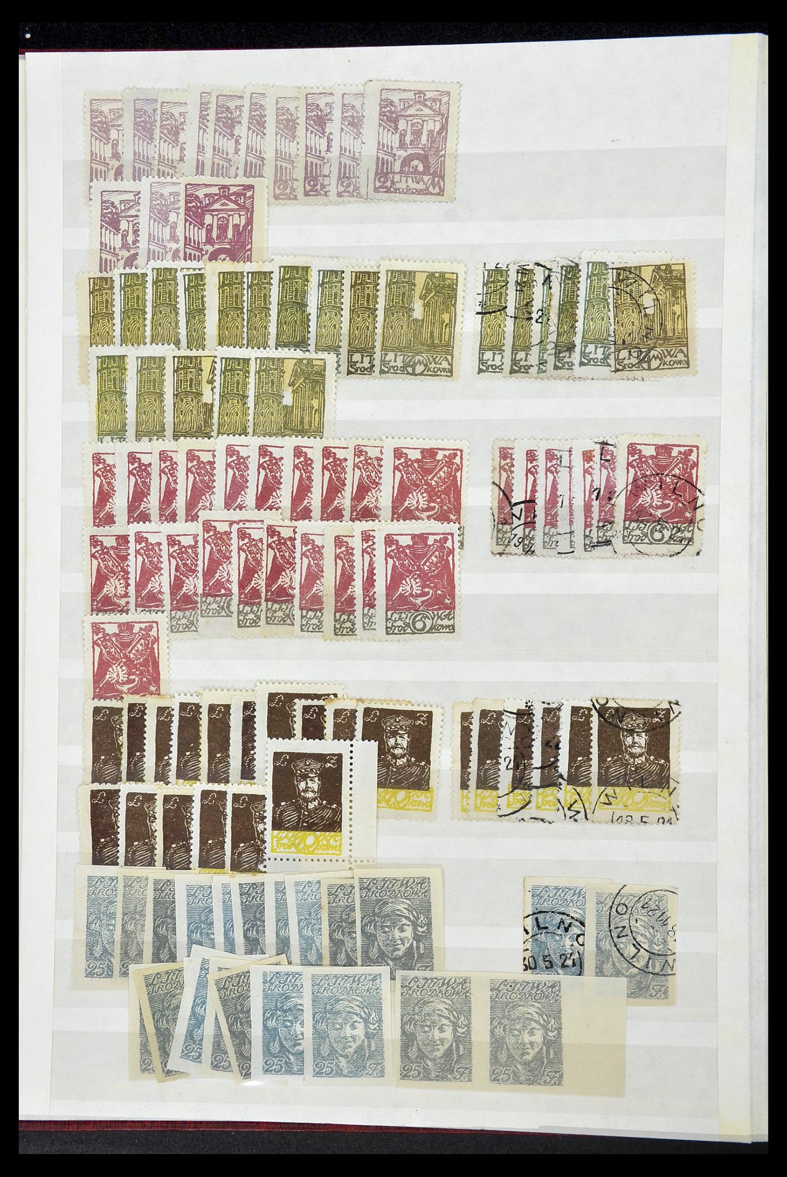 34549 004 - Postzegelverzameling 34549 Midden Litouwen 1920-1922.