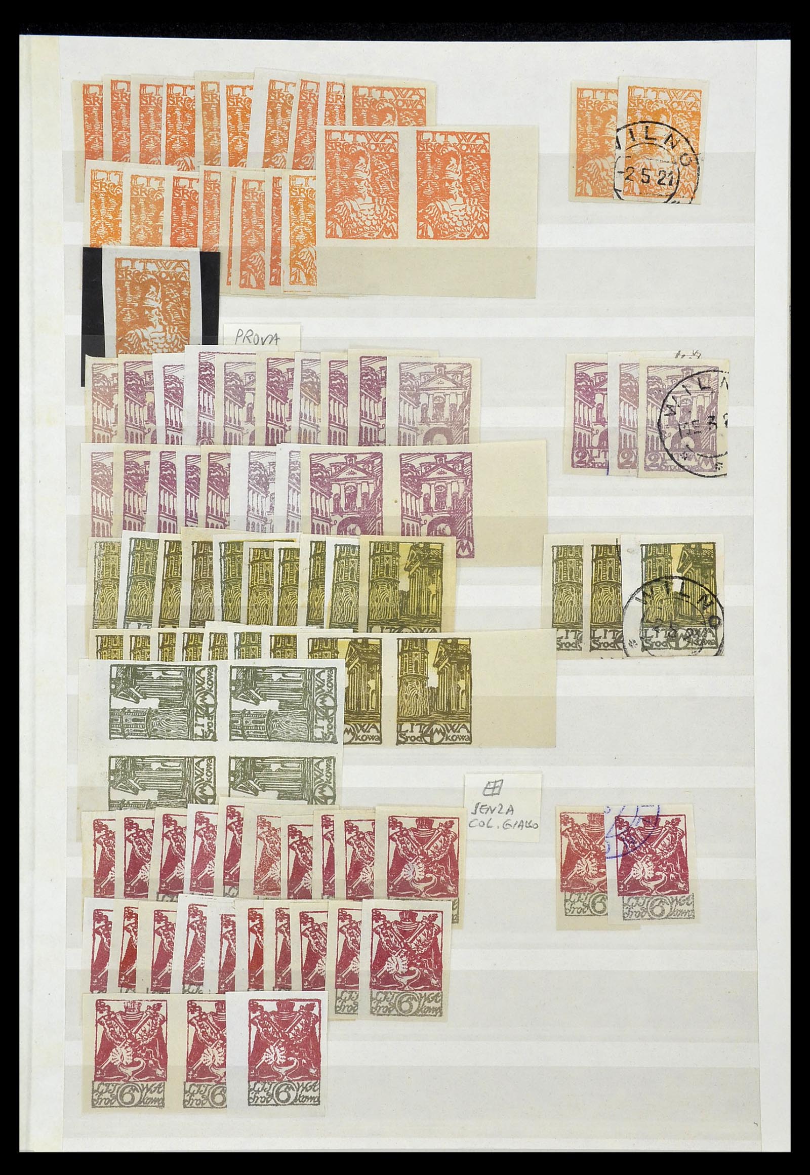34549 005 - Postzegelverzameling 34549 Midden Litouwen 1920-1922.