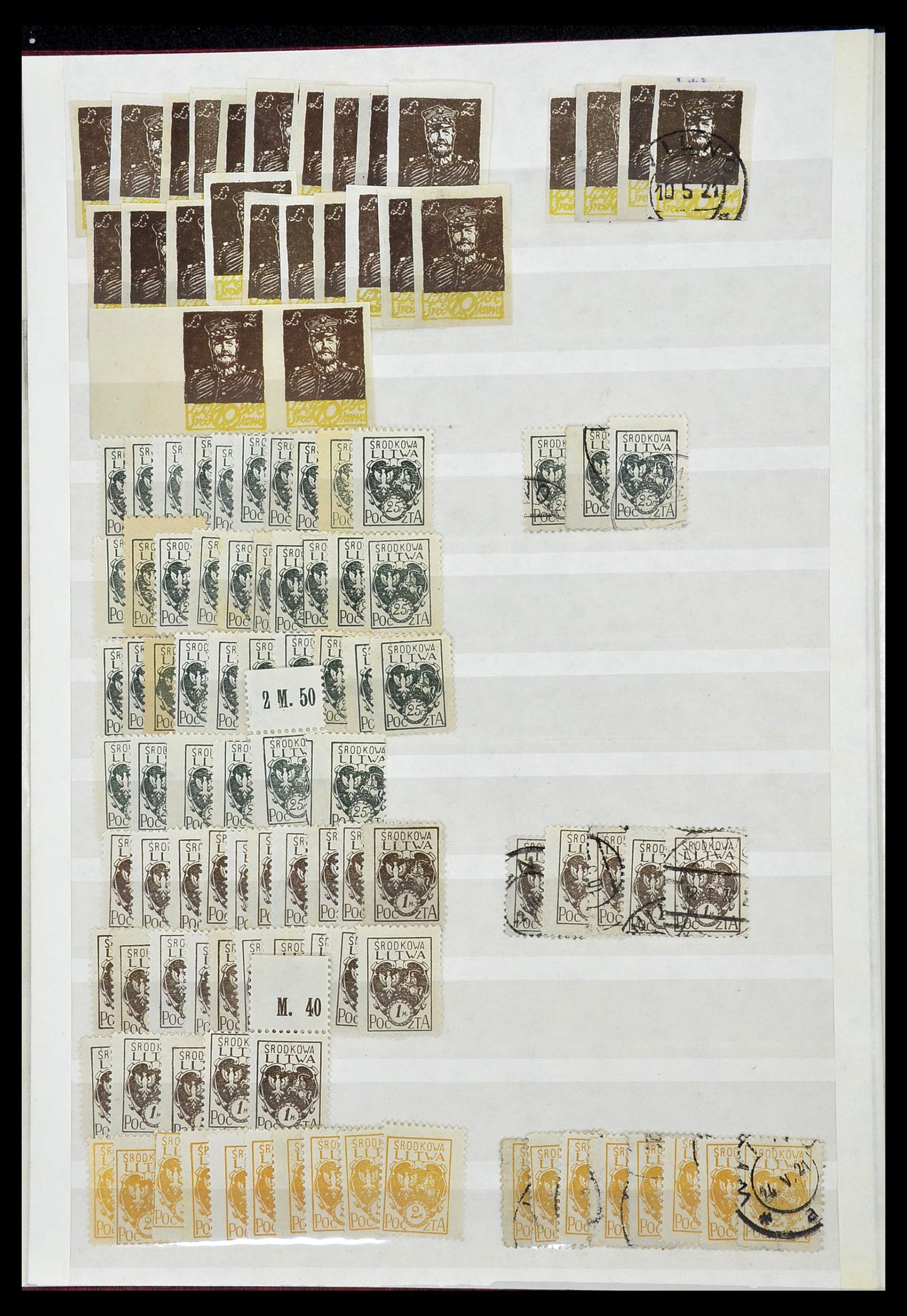 34549 006 - Postzegelverzameling 34549 Midden Litouwen 1920-1922.