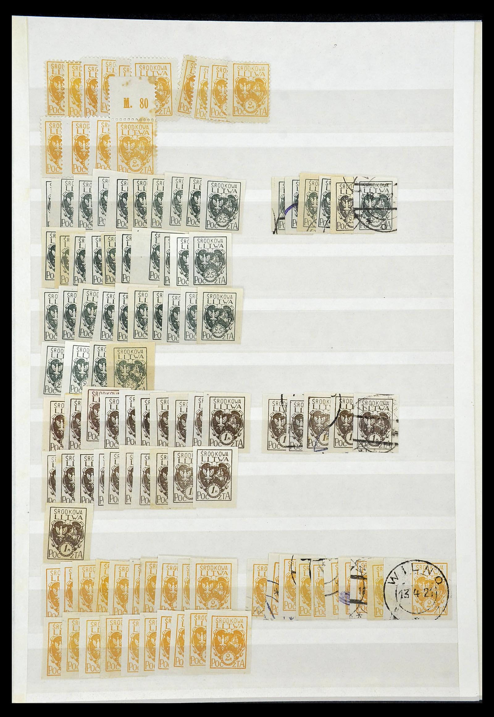 34549 007 - Postzegelverzameling 34549 Midden Litouwen 1920-1922.
