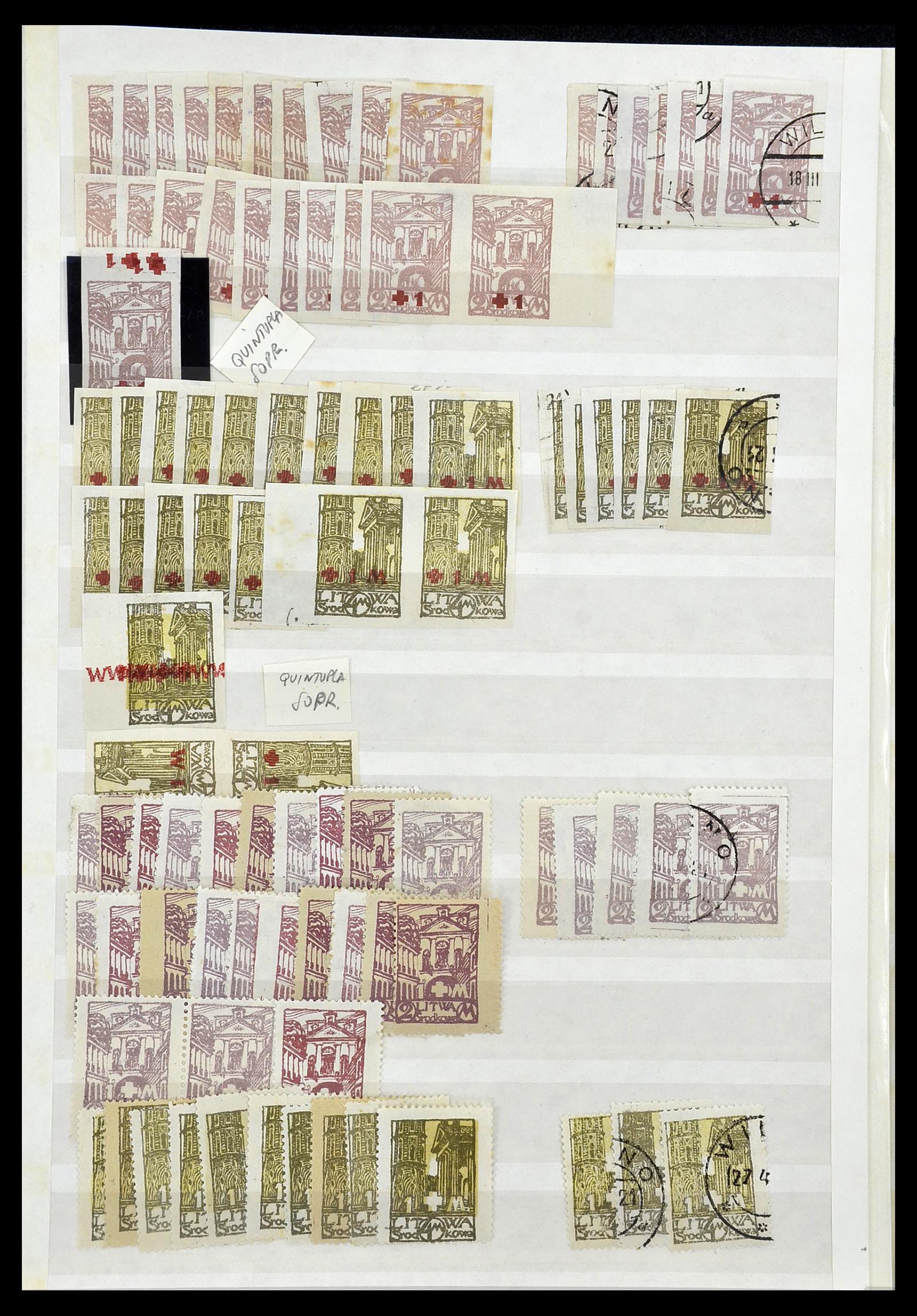 34549 011 - Postzegelverzameling 34549 Midden Litouwen 1920-1922.