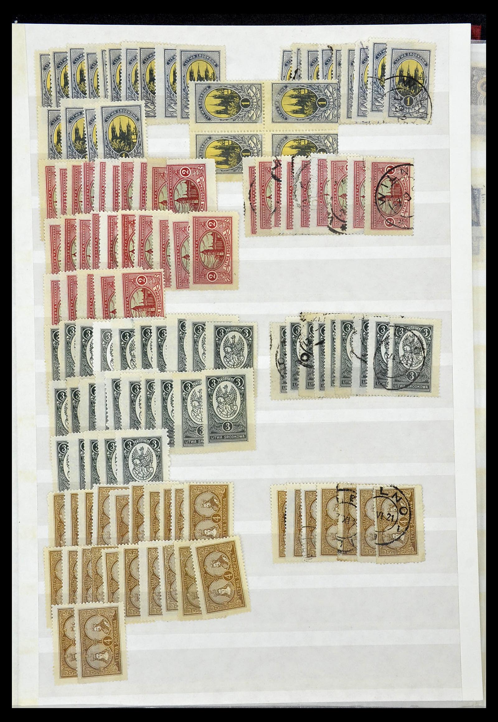 34549 013 - Postzegelverzameling 34549 Midden Litouwen 1920-1922.