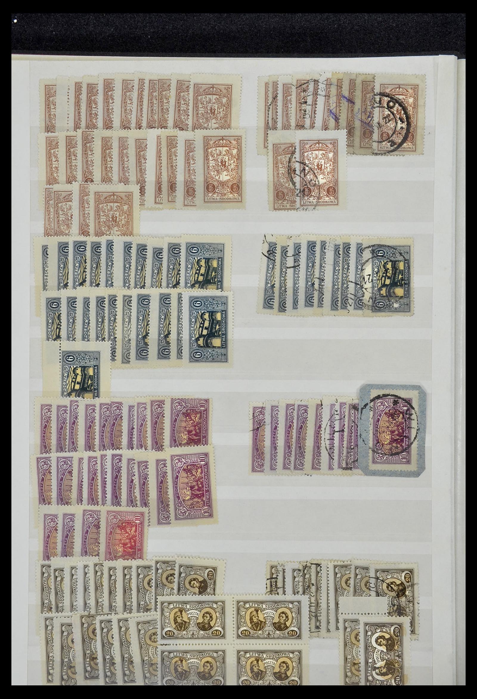 34549 014 - Postzegelverzameling 34549 Midden Litouwen 1920-1922.