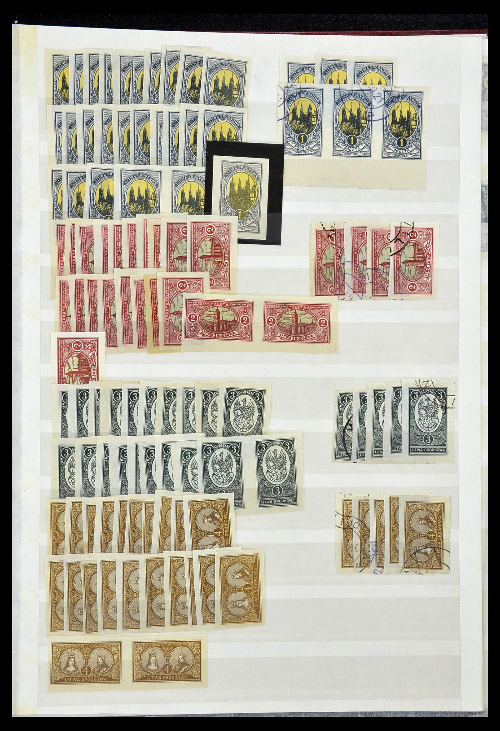 34549 015 - Postzegelverzameling 34549 Midden Litouwen 1920-1922.