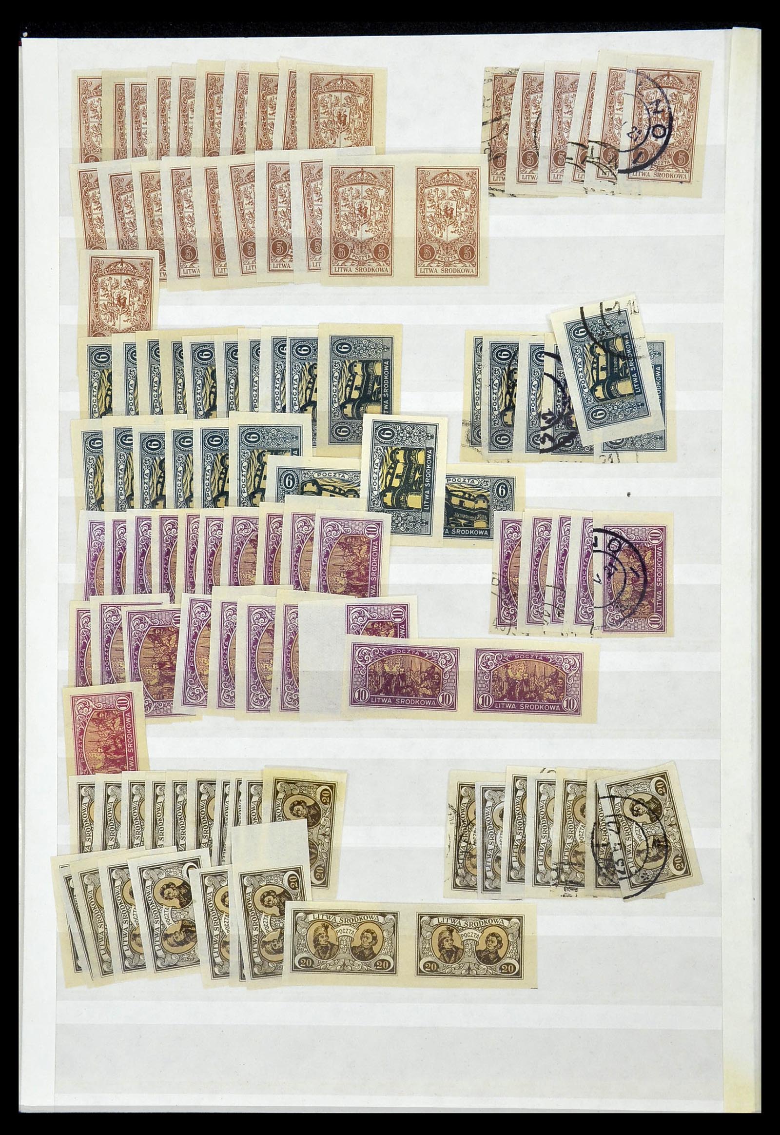 34549 016 - Postzegelverzameling 34549 Midden Litouwen 1920-1922.