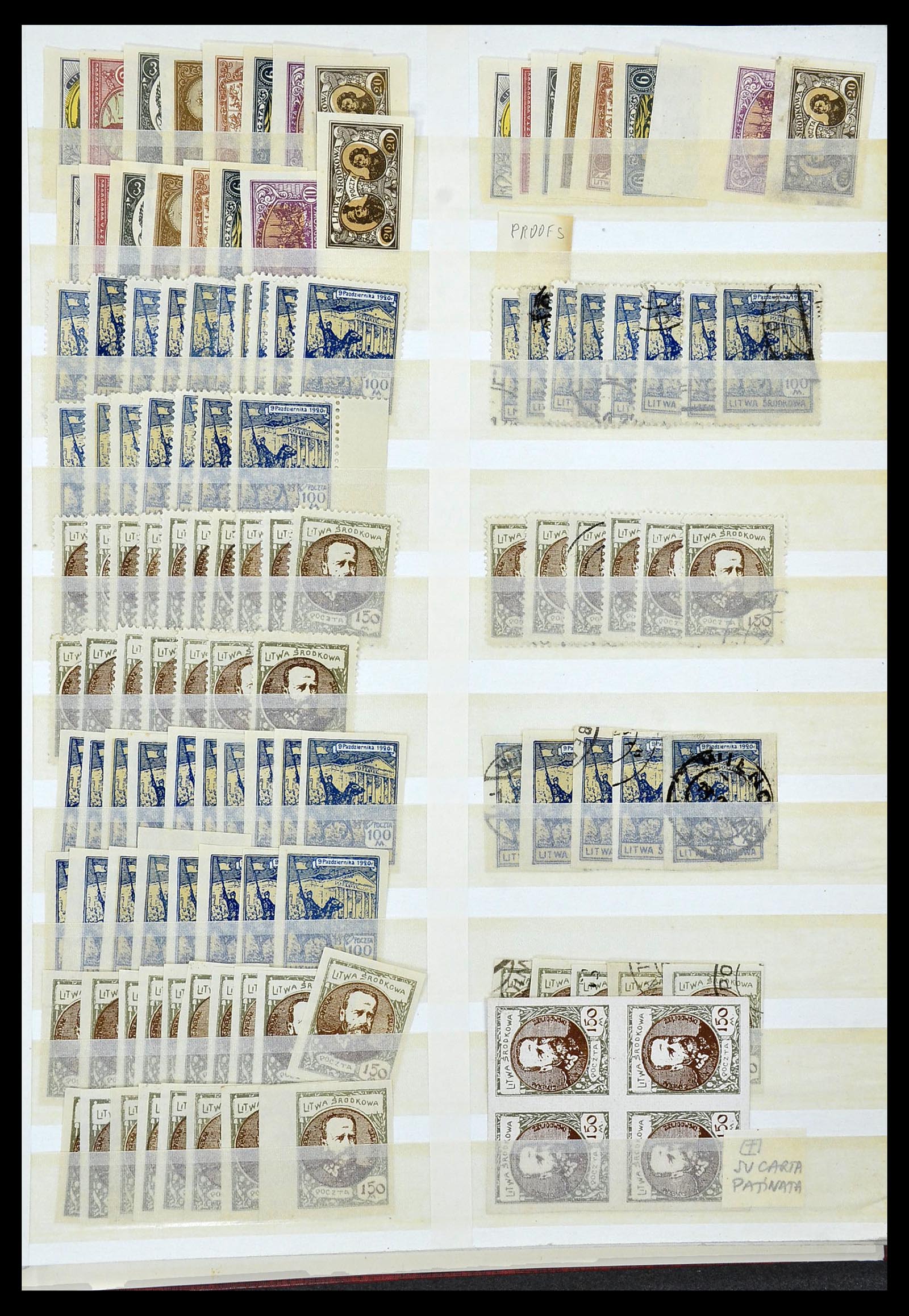 34549 017 - Postzegelverzameling 34549 Midden Litouwen 1920-1922.