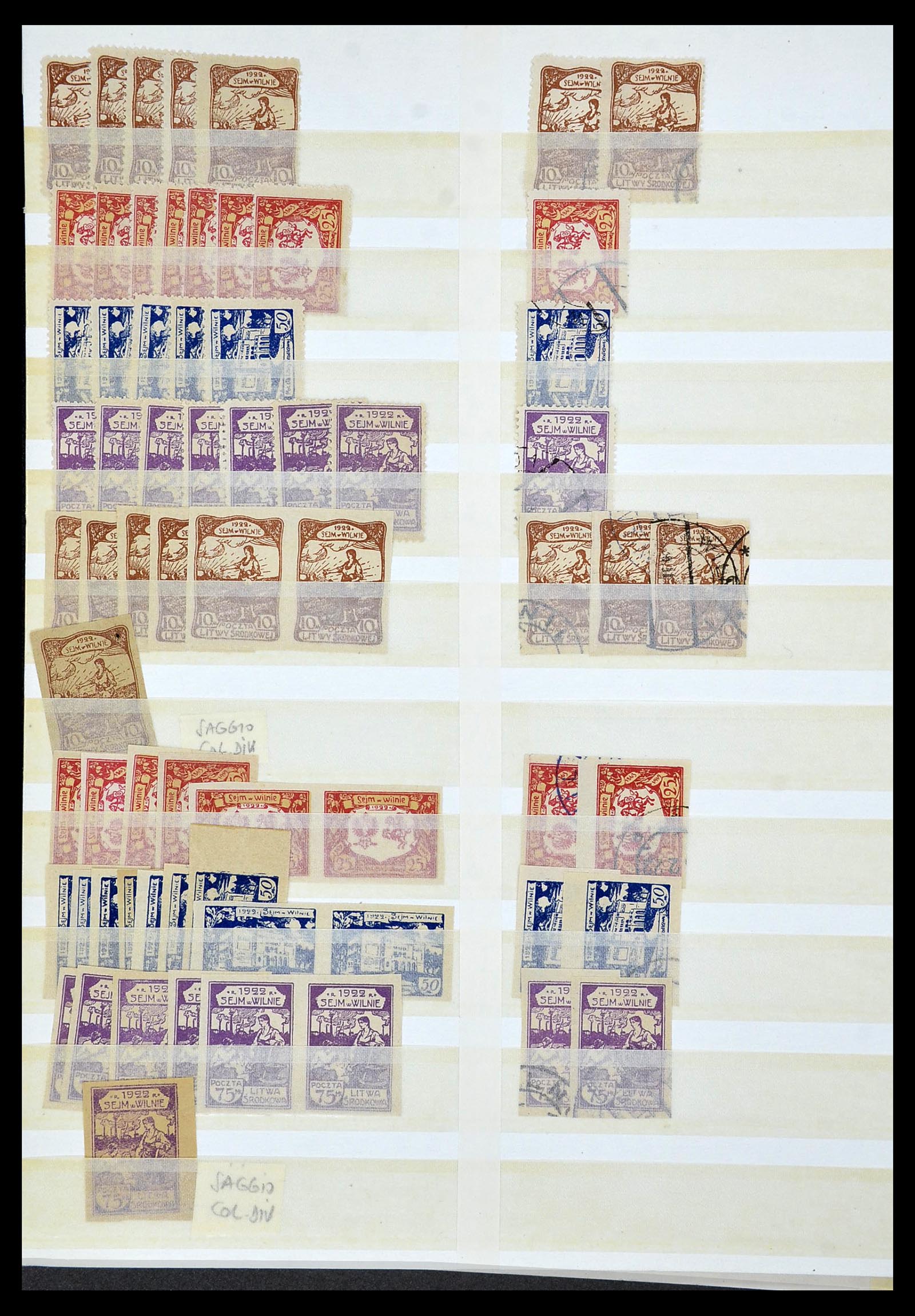 34549 019 - Postzegelverzameling 34549 Midden Litouwen 1920-1922.