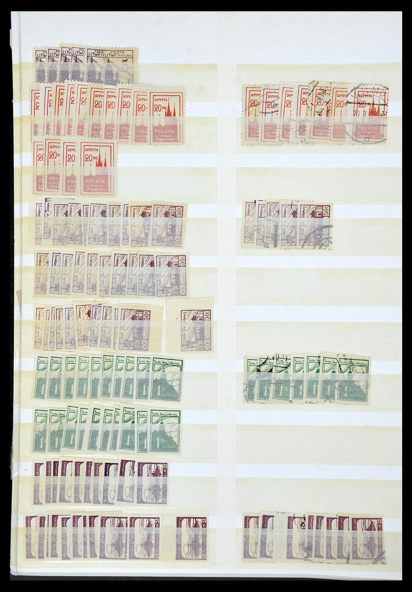 34549 020 - Postzegelverzameling 34549 Midden Litouwen 1920-1922.