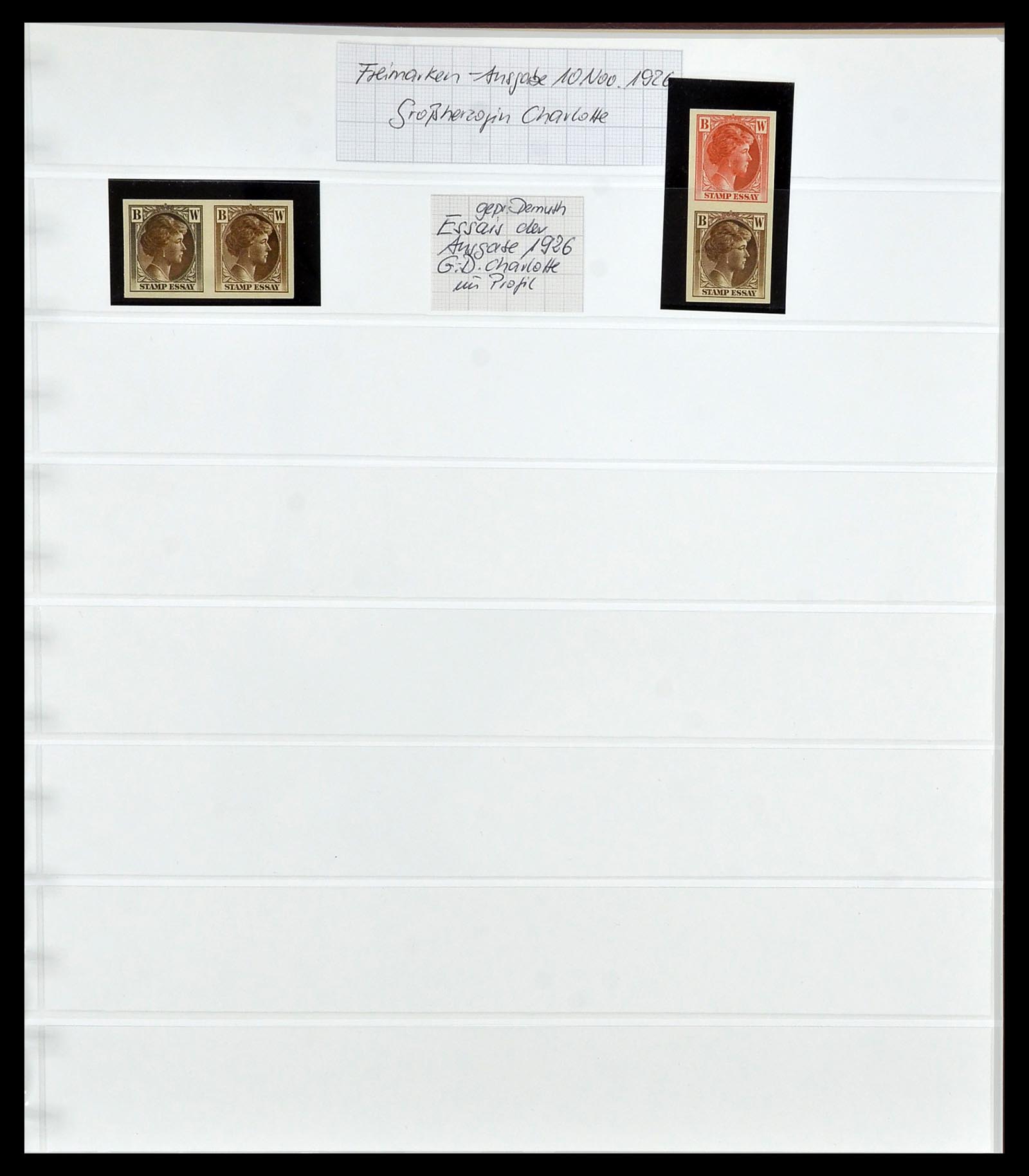 34550 006 - Postzegelverzameling 34550 Luxemburg proeven 1852-1945.