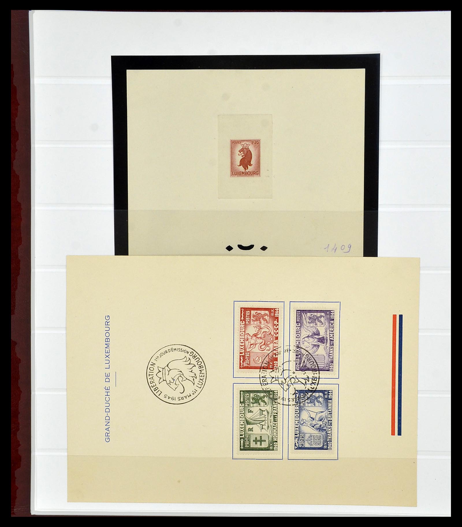 34550 008 - Stamp Collection 34550 Luxembourg proofs 1852-1945.
