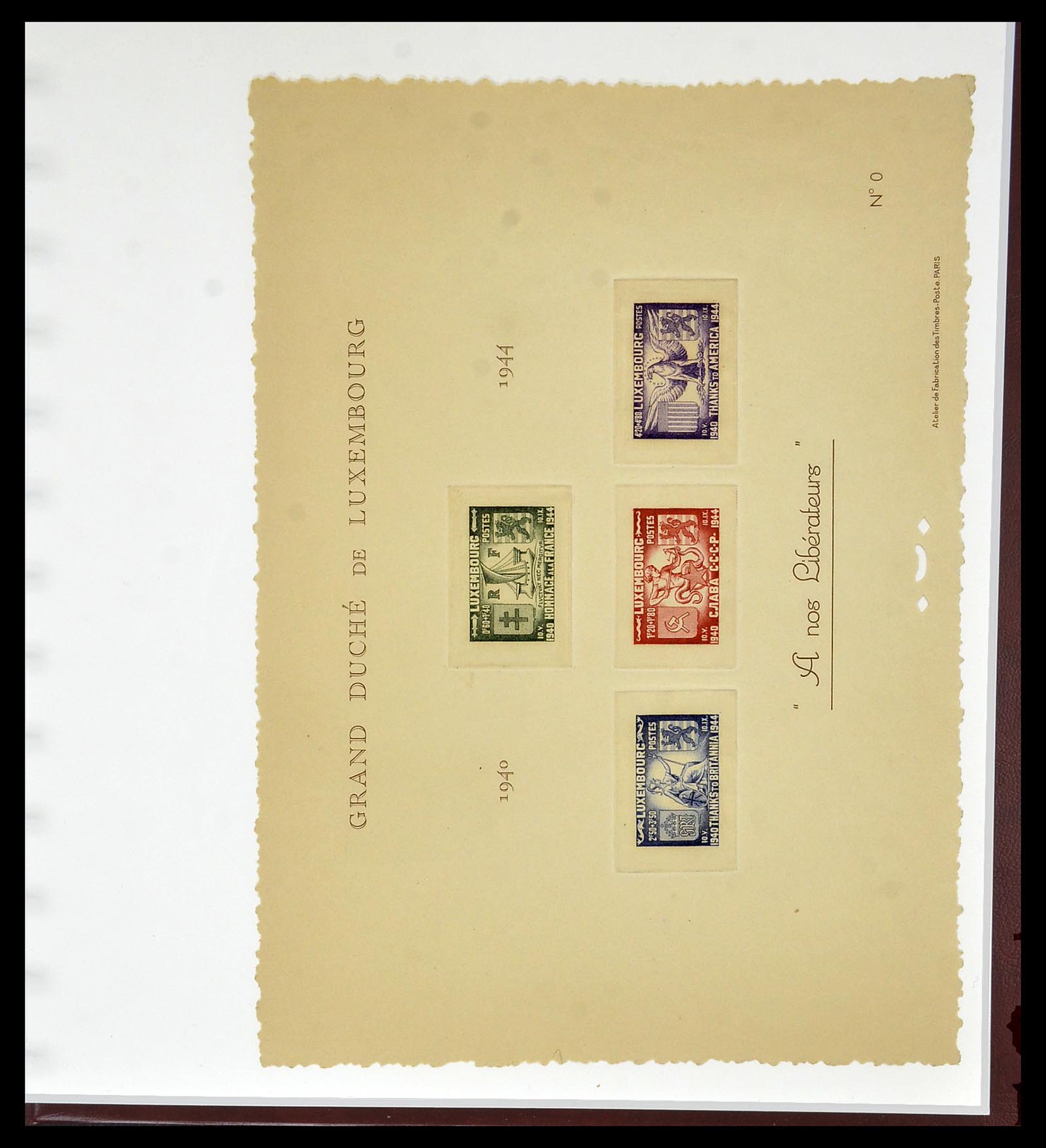 34550 009 - Stamp Collection 34550 Luxembourg proofs 1852-1945.