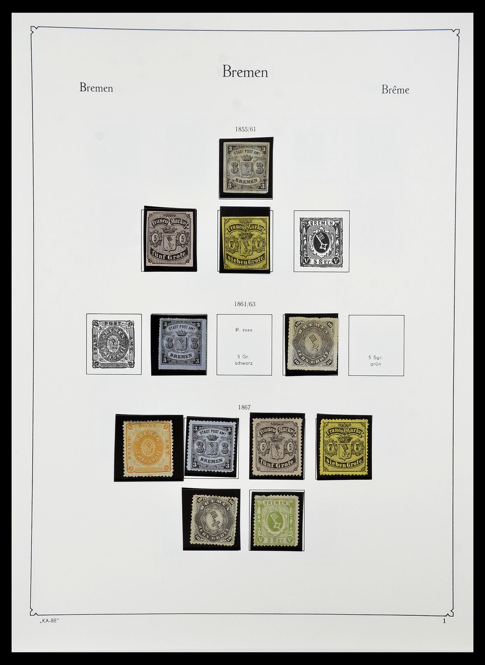 34555 009 - Postzegelverzameling 34555 Oud Duitse Staten 1850-1920.