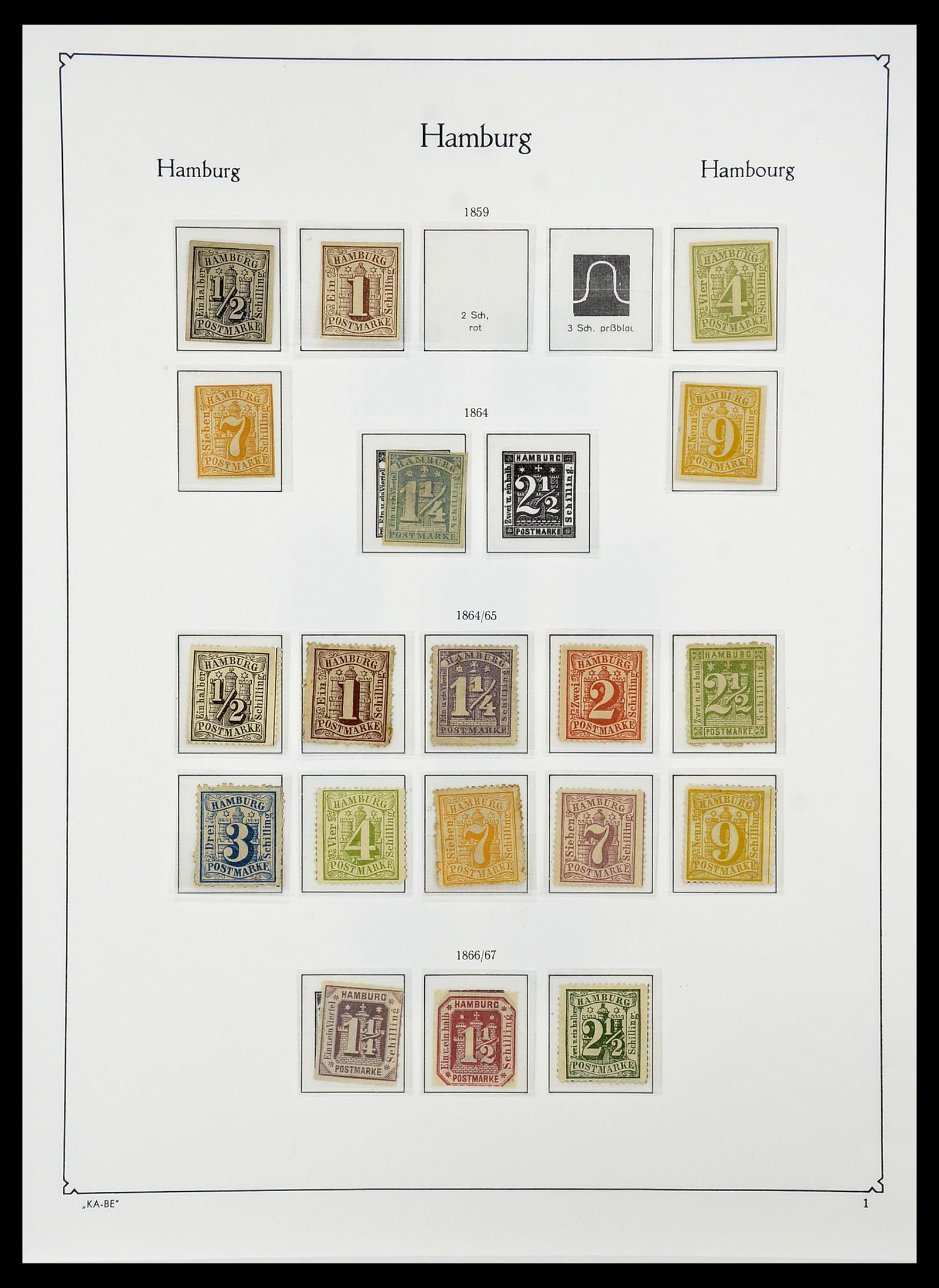 34555 010 - Postzegelverzameling 34555 Oud Duitse Staten 1850-1920.