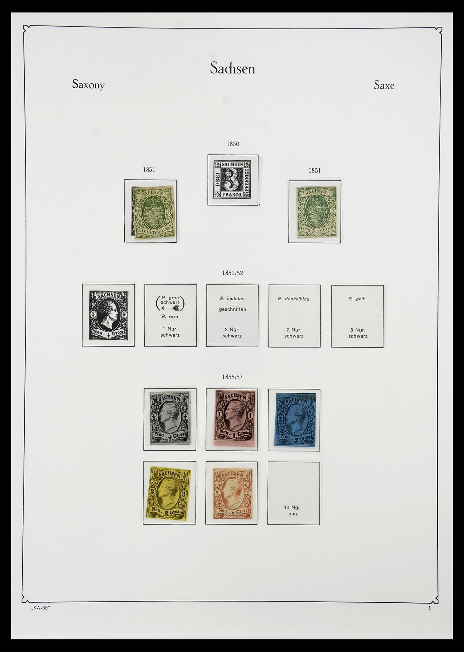 34555 022 - Postzegelverzameling 34555 Oud Duitse Staten 1850-1920.