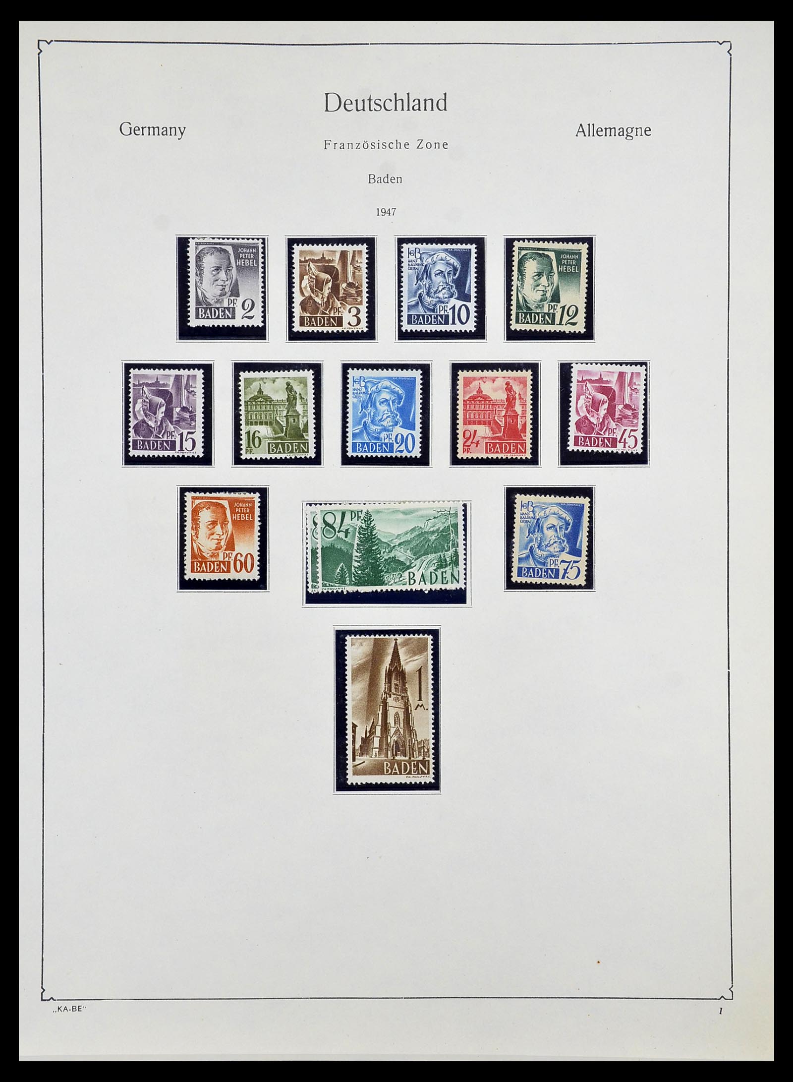 34556 003 - Postzegelverzameling 34556 Franse Zone 1945-1948.