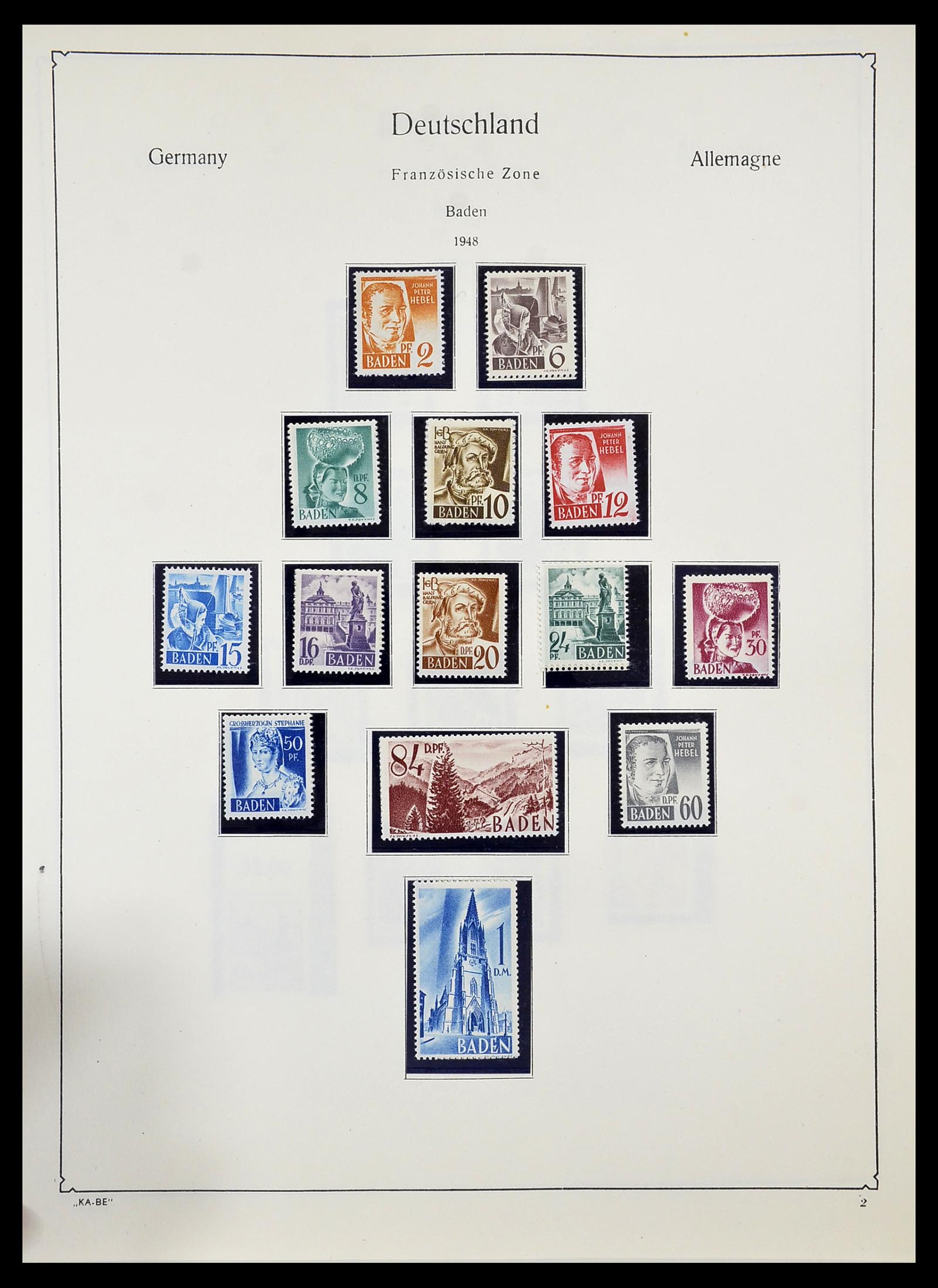 34556 004 - Postzegelverzameling 34556 Franse Zone 1945-1948.