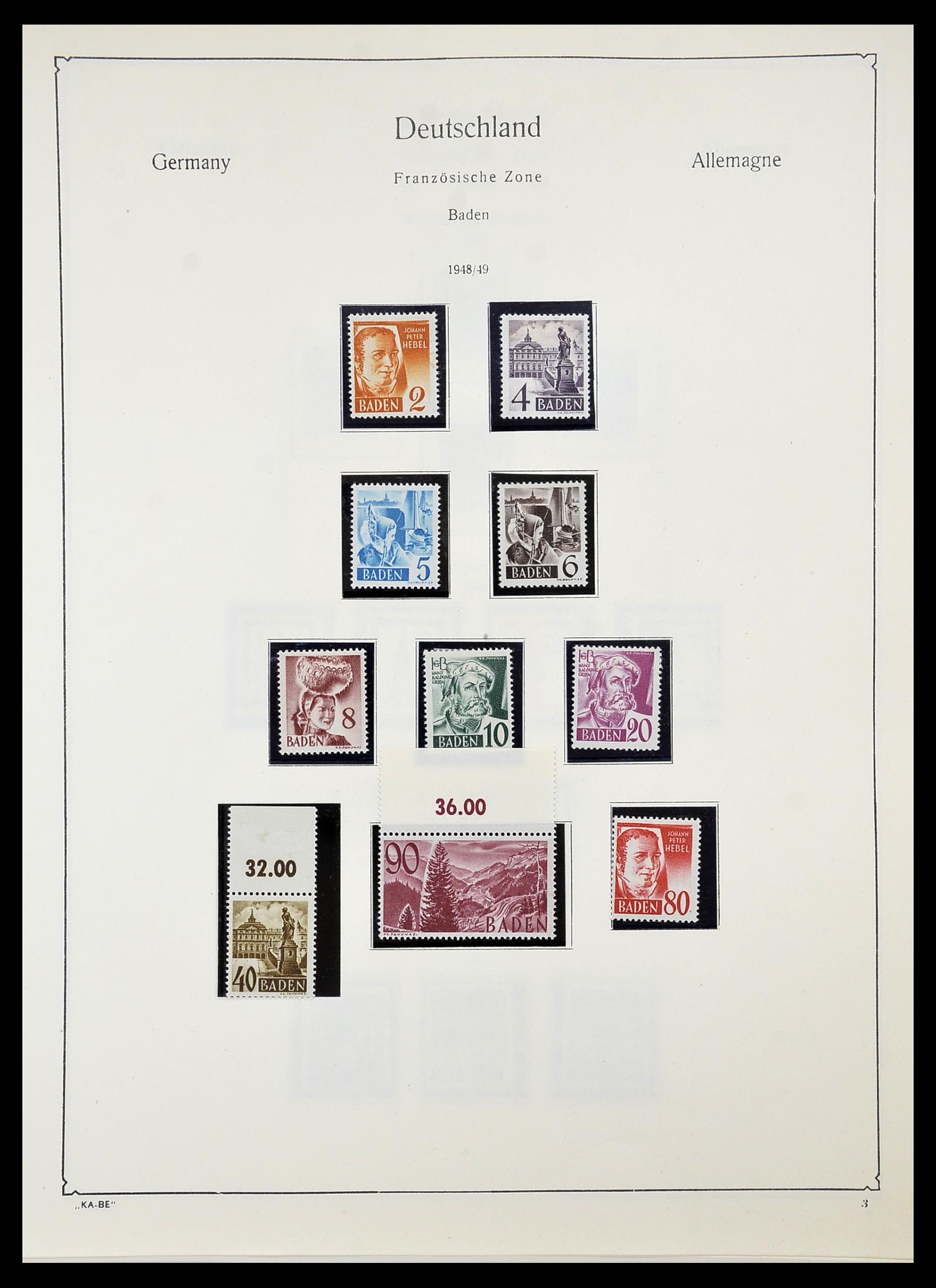 34556 005 - Postzegelverzameling 34556 Franse Zone 1945-1948.