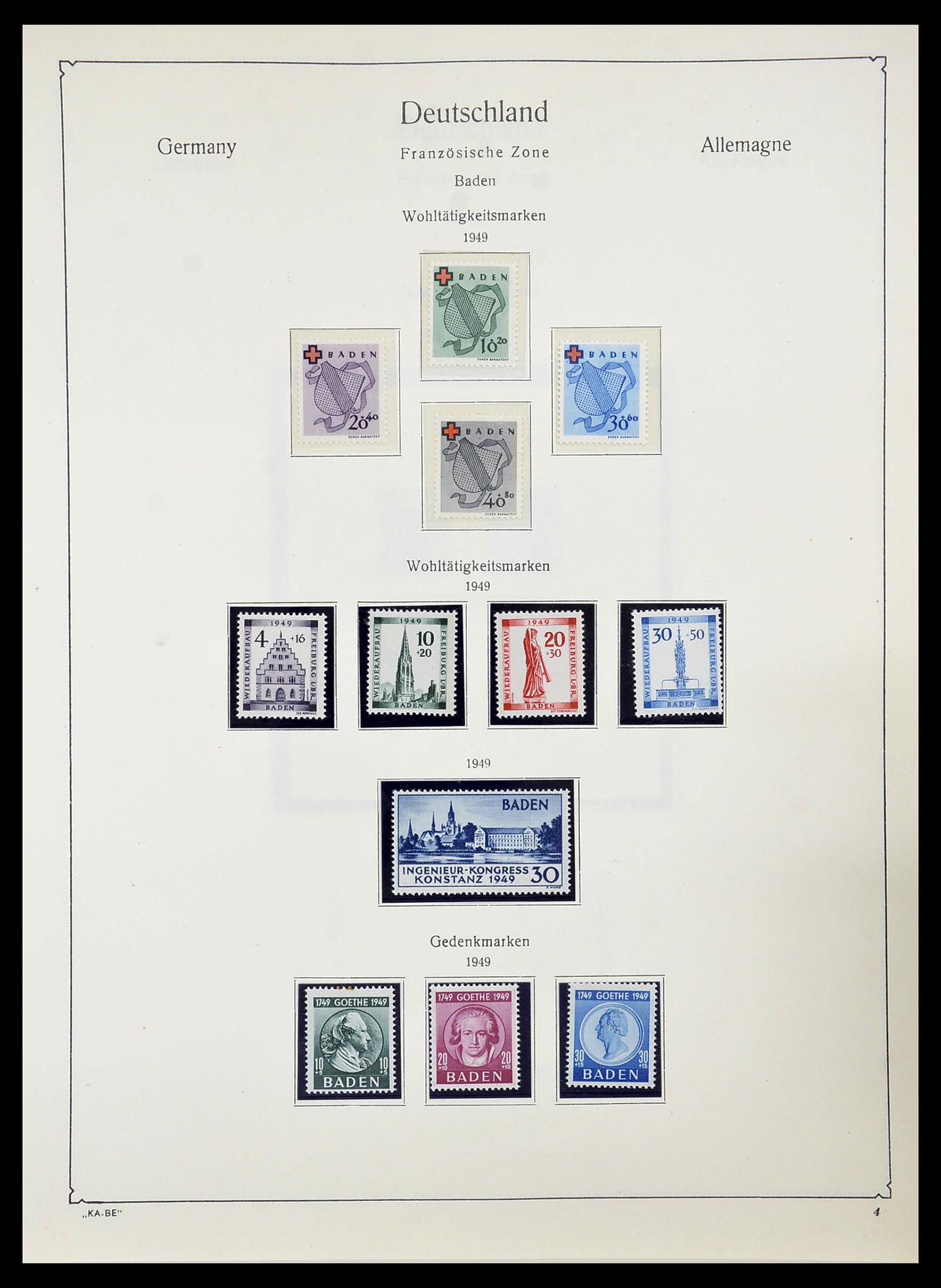 34556 006 - Postzegelverzameling 34556 Franse Zone 1945-1948.