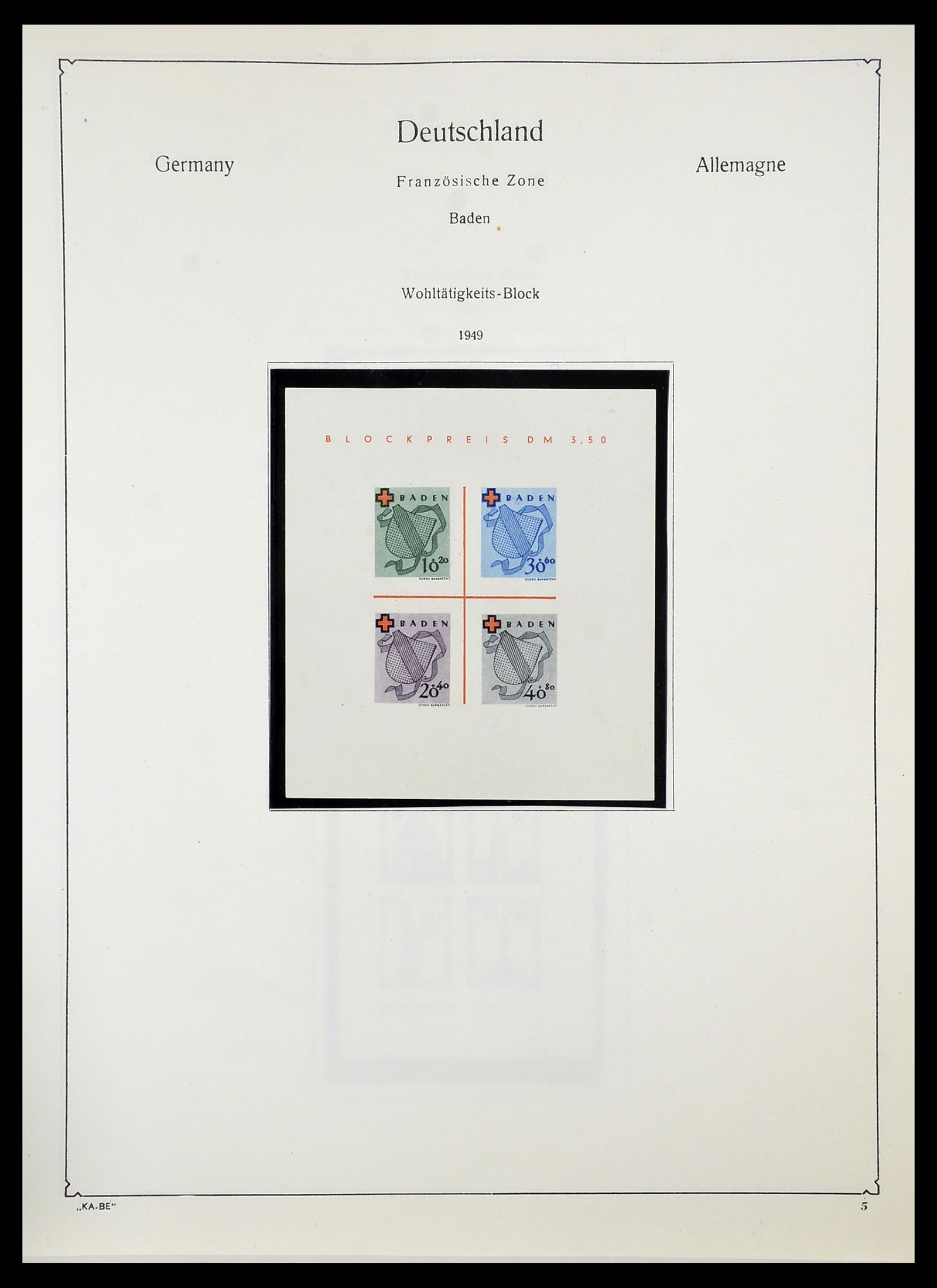 34556 007 - Postzegelverzameling 34556 Franse Zone 1945-1948.