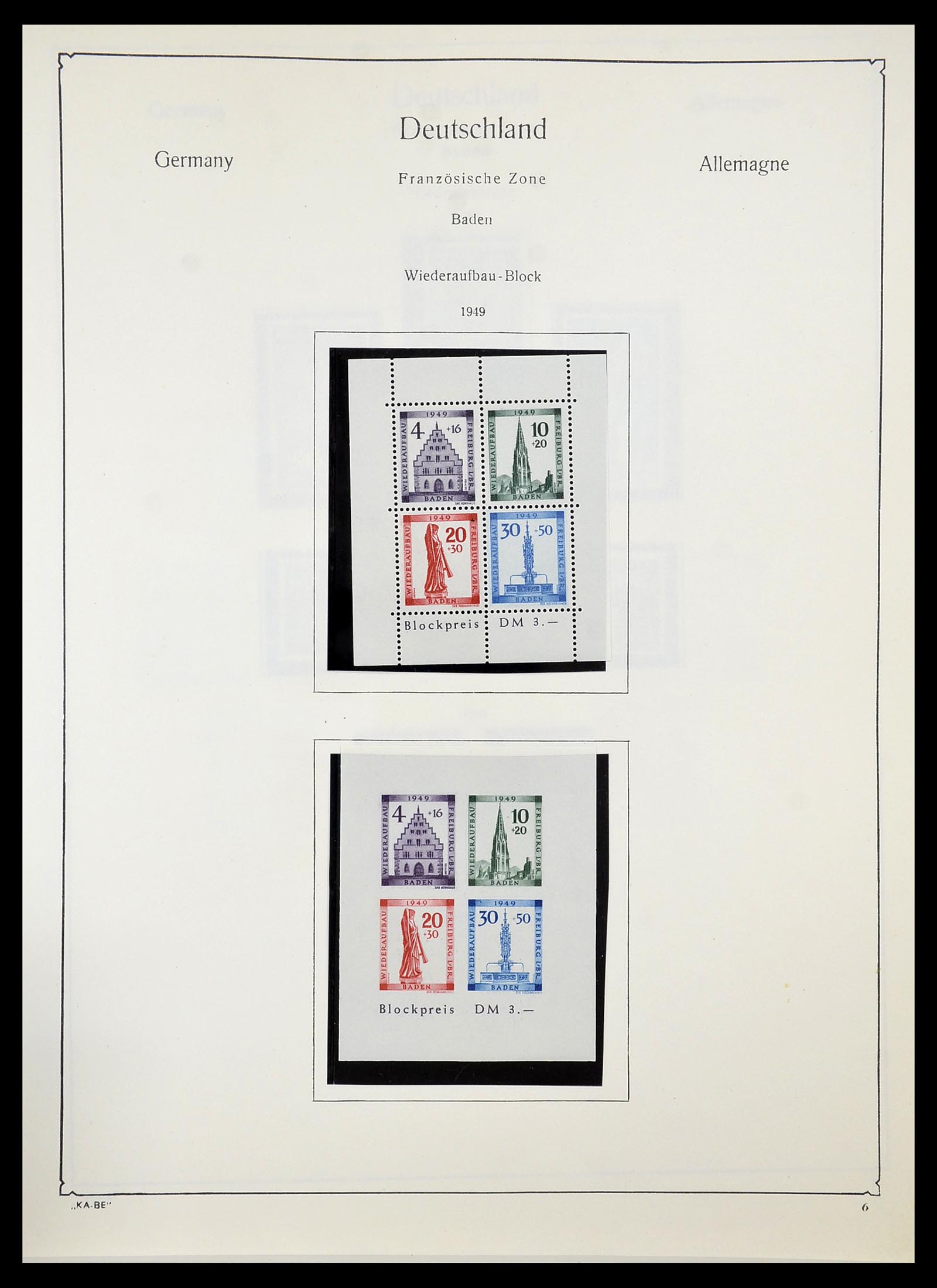 34556 008 - Postzegelverzameling 34556 Franse Zone 1945-1948.