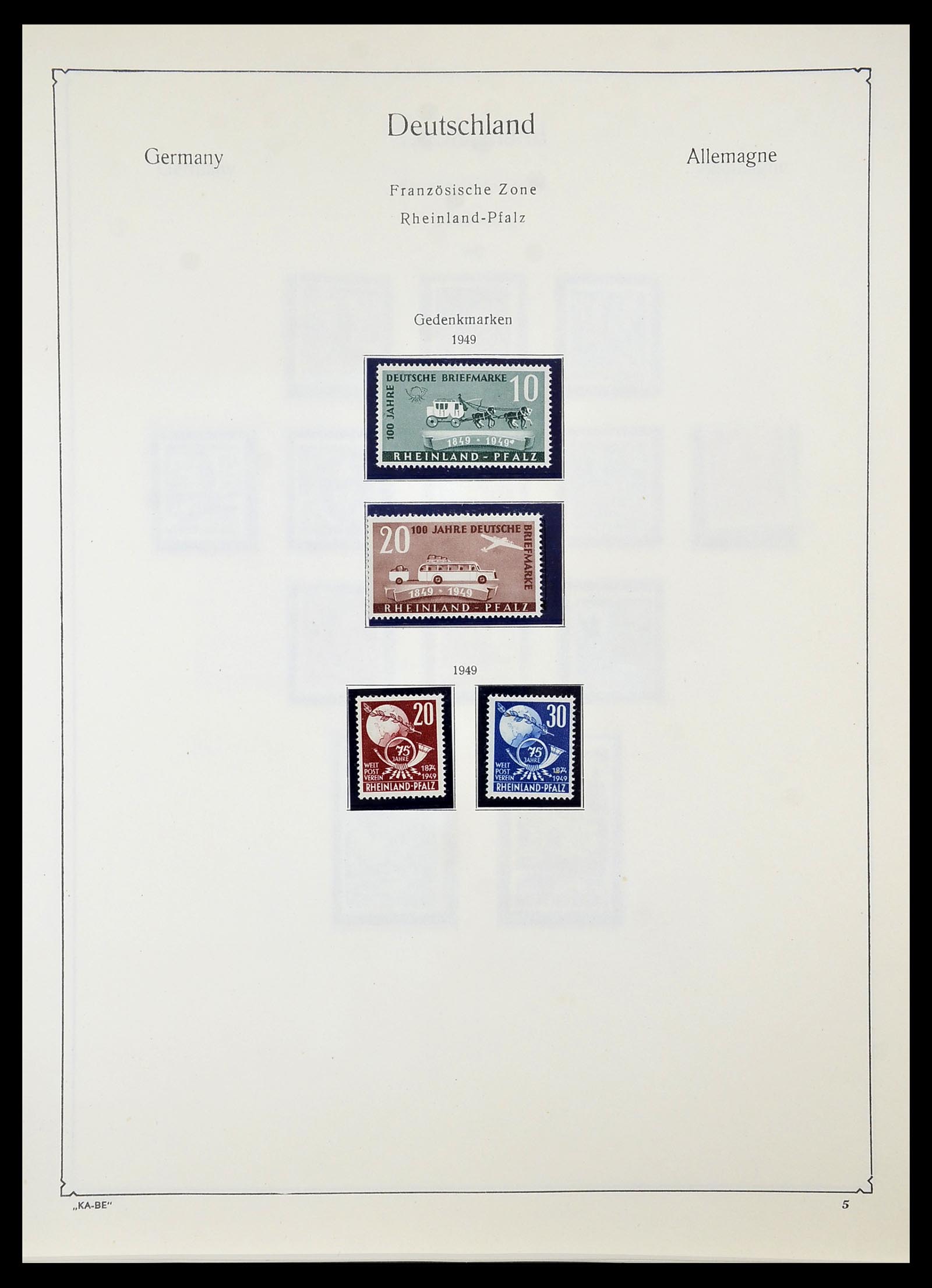 34556 014 - Postzegelverzameling 34556 Franse Zone 1945-1948.