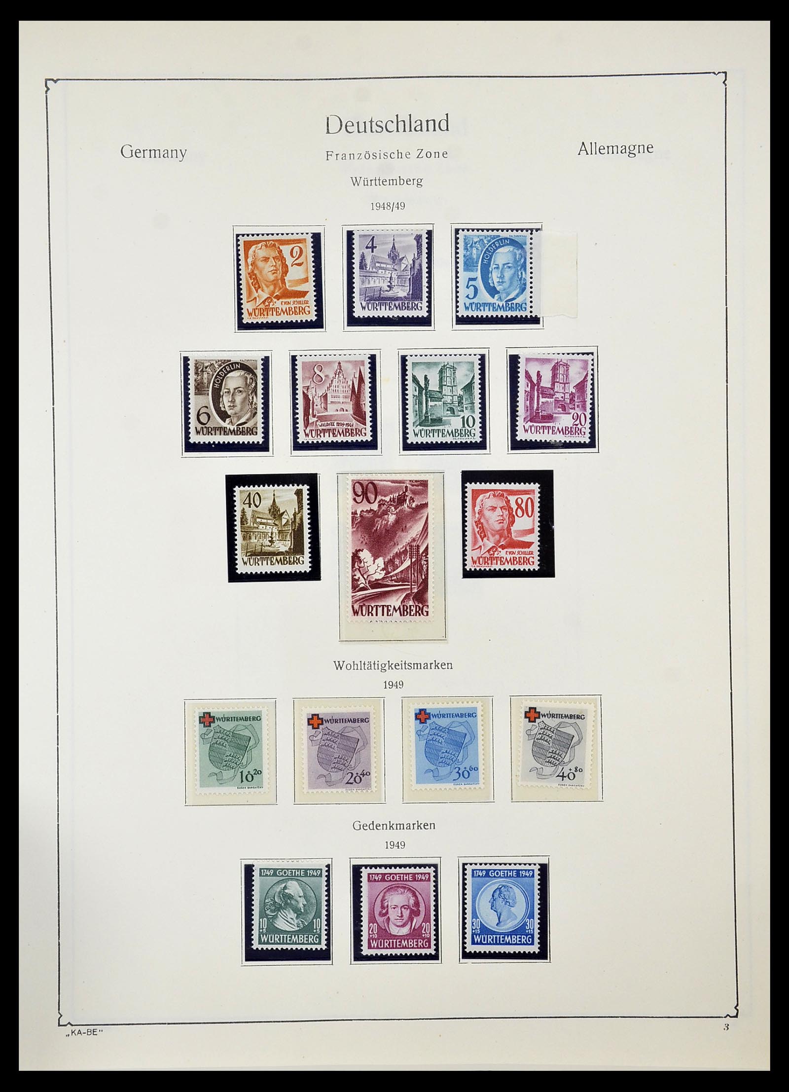 34556 017 - Postzegelverzameling 34556 Franse Zone 1945-1948.