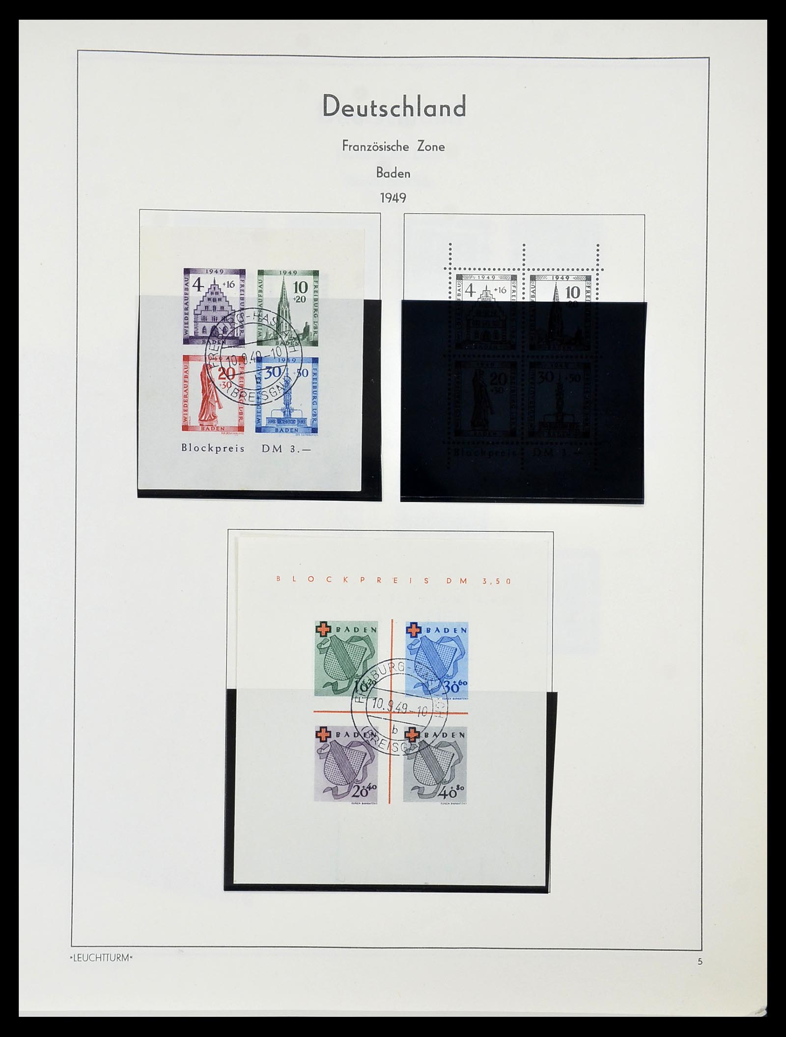 34556 025 - Postzegelverzameling 34556 Franse Zone 1945-1948.