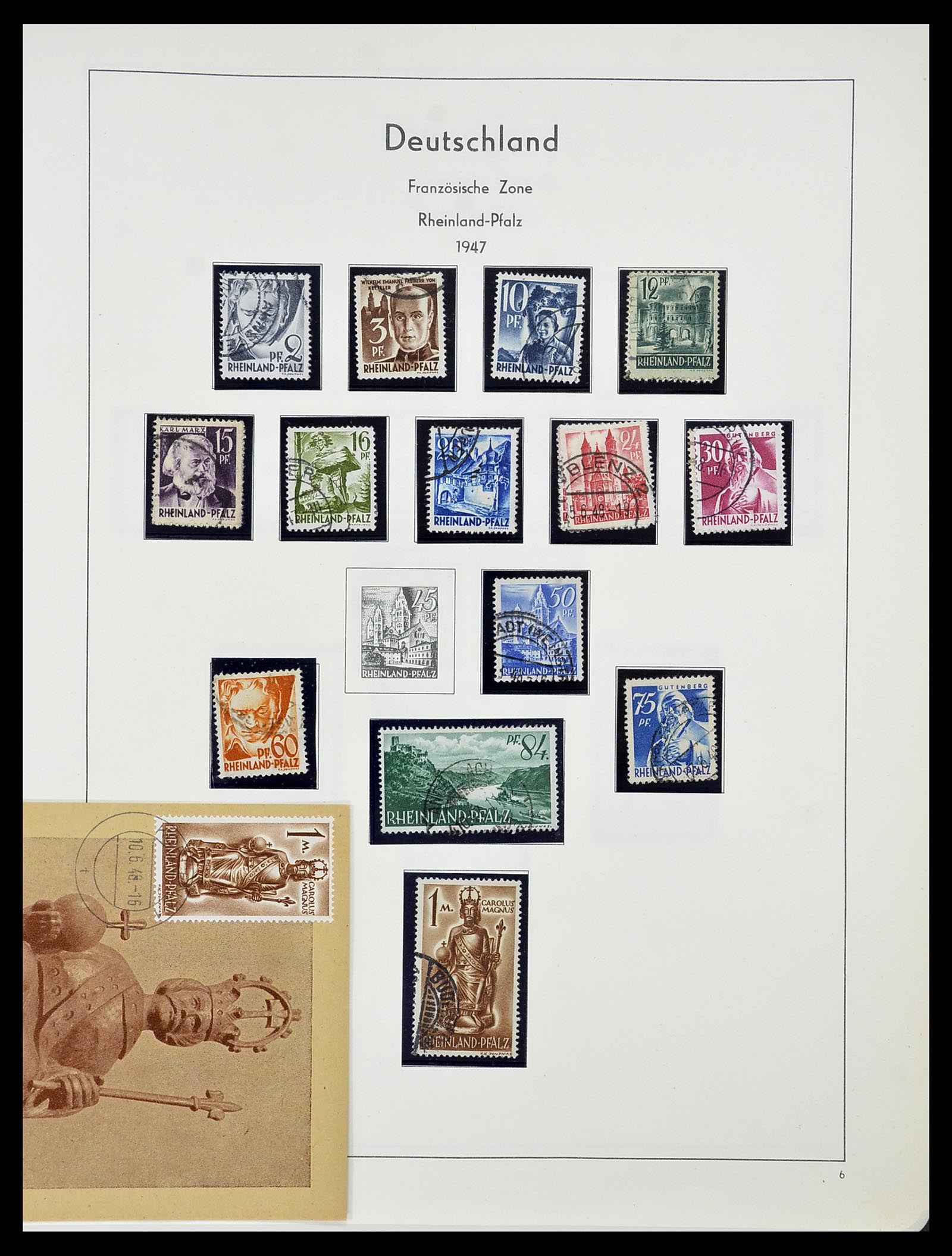 34556 026 - Postzegelverzameling 34556 Franse Zone 1945-1948.