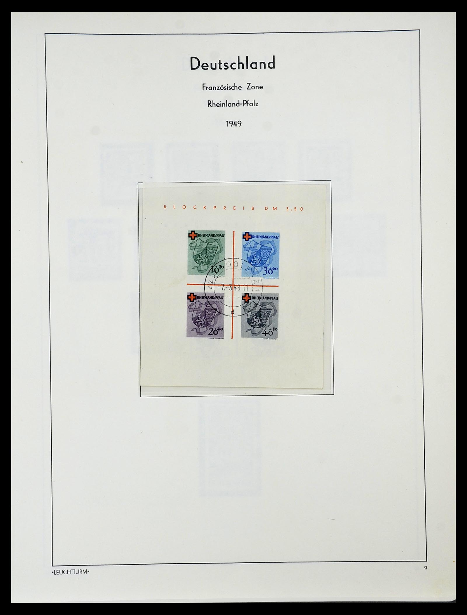 34556 030 - Postzegelverzameling 34556 Franse Zone 1945-1948.