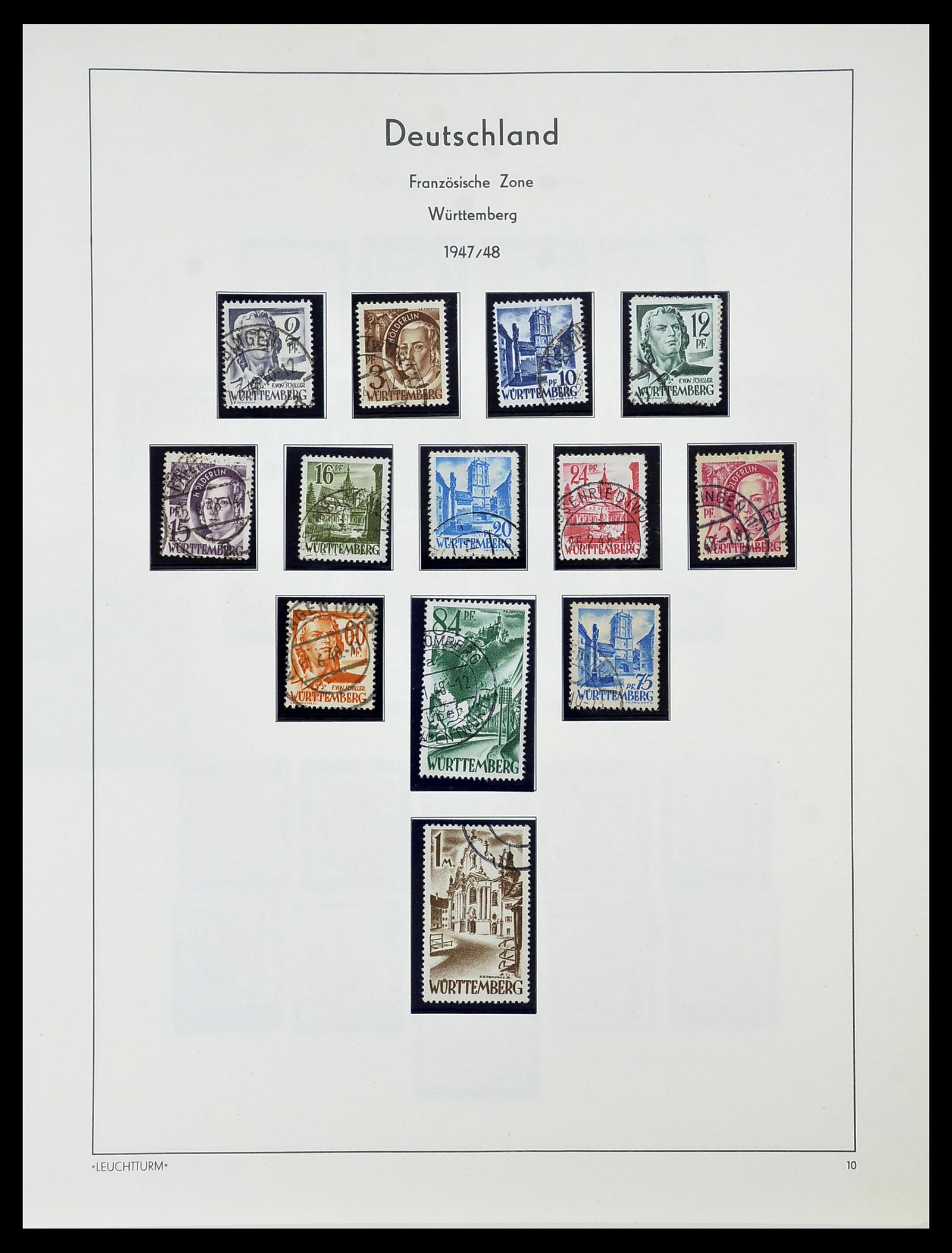 34556 031 - Postzegelverzameling 34556 Franse Zone 1945-1948.