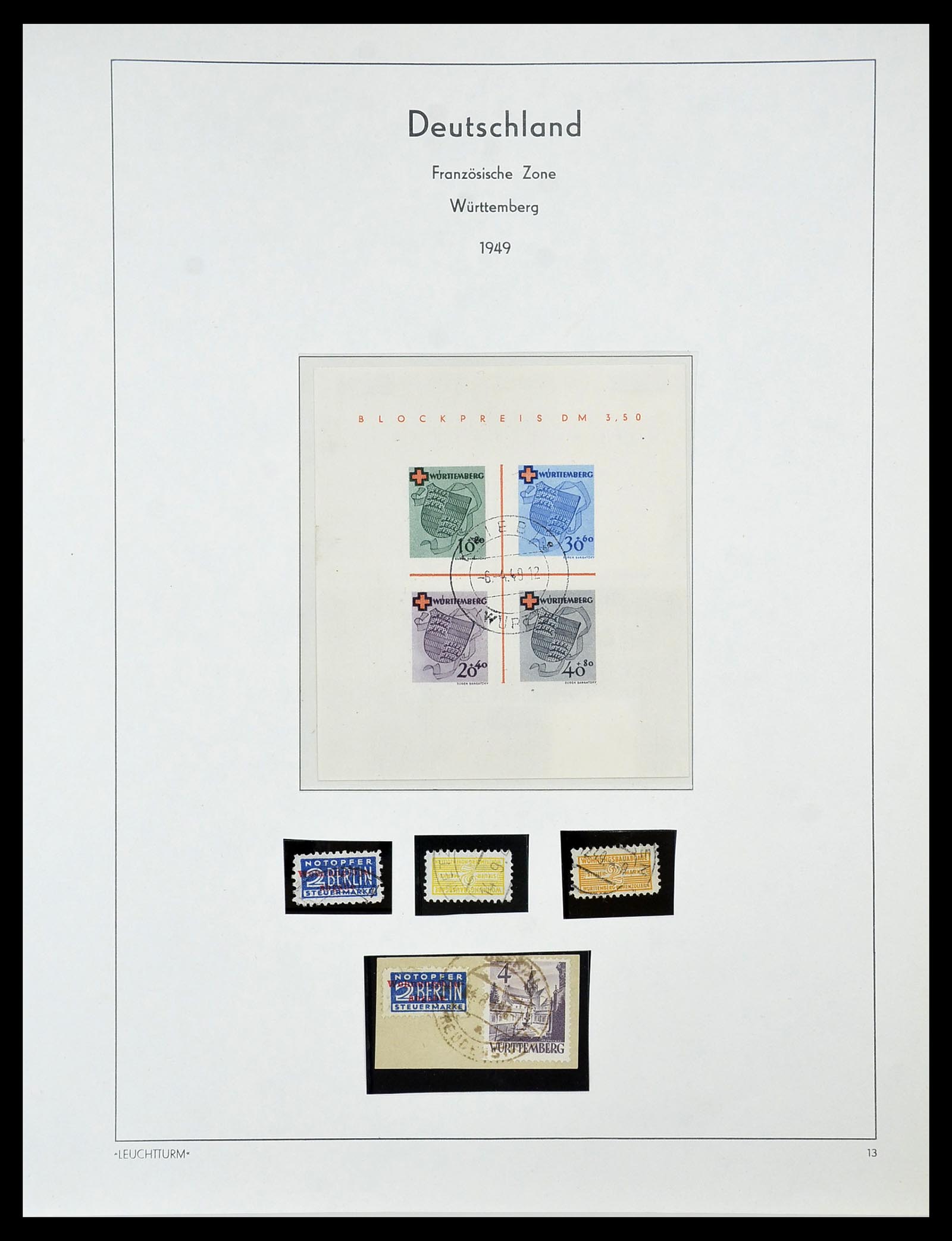 34556 034 - Postzegelverzameling 34556 Franse Zone 1945-1948.