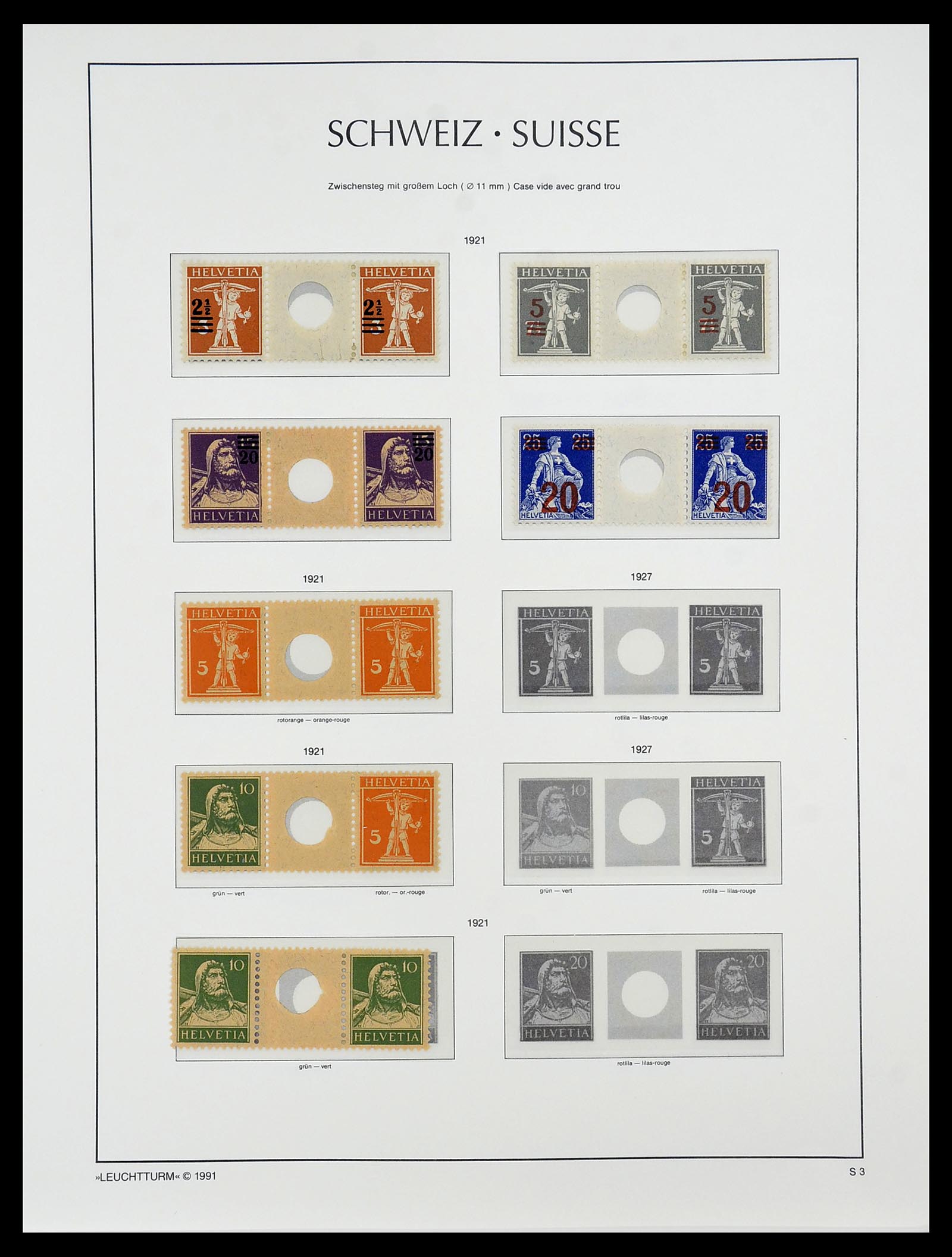 34557 005 - Postzegelverzameling 34557 Zwitserland combinaties 1909-1953.