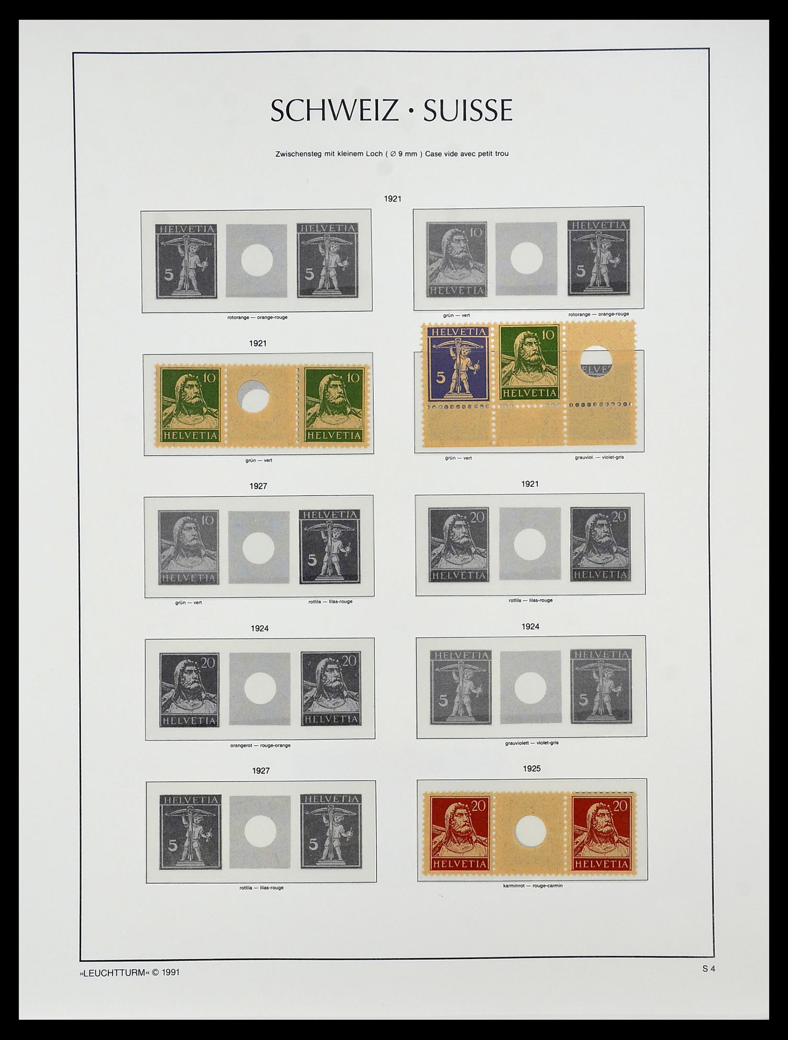 34557 006 - Stamp Collection 34557 Switzerland combinations 1909-1953.