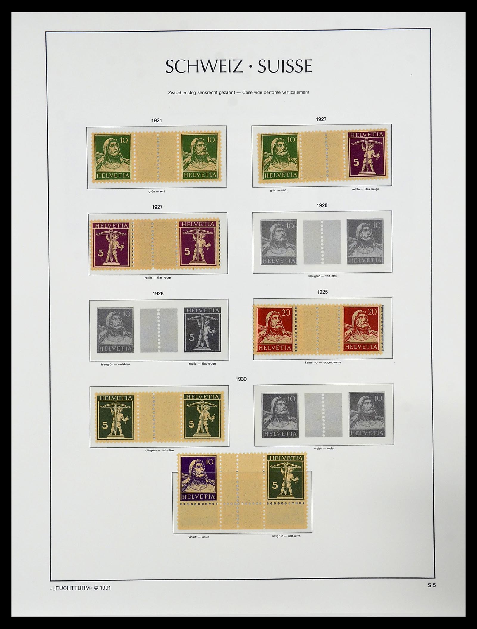 34557 007 - Postzegelverzameling 34557 Zwitserland combinaties 1909-1953.
