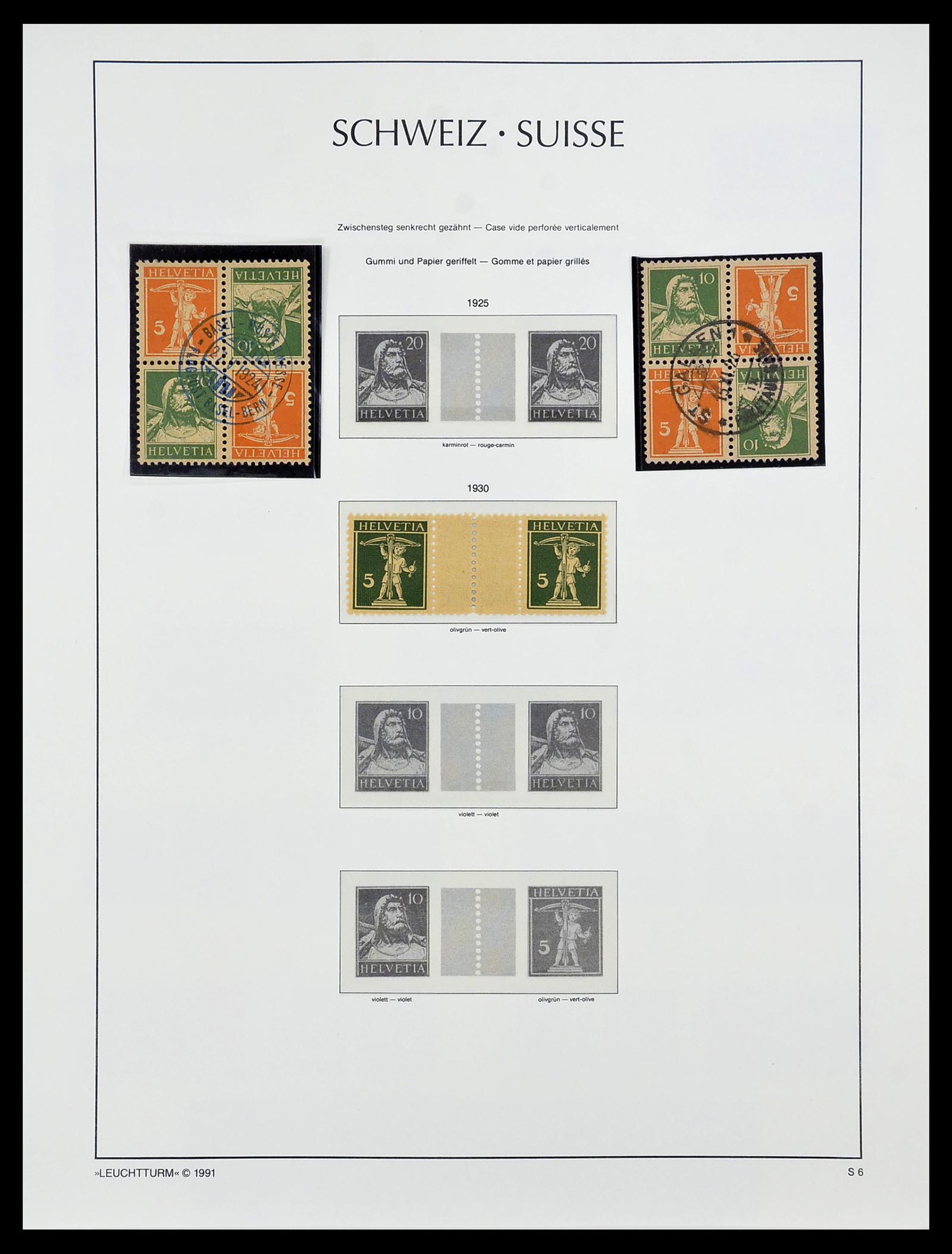 34557 008 - Stamp Collection 34557 Switzerland combinations 1909-1953.
