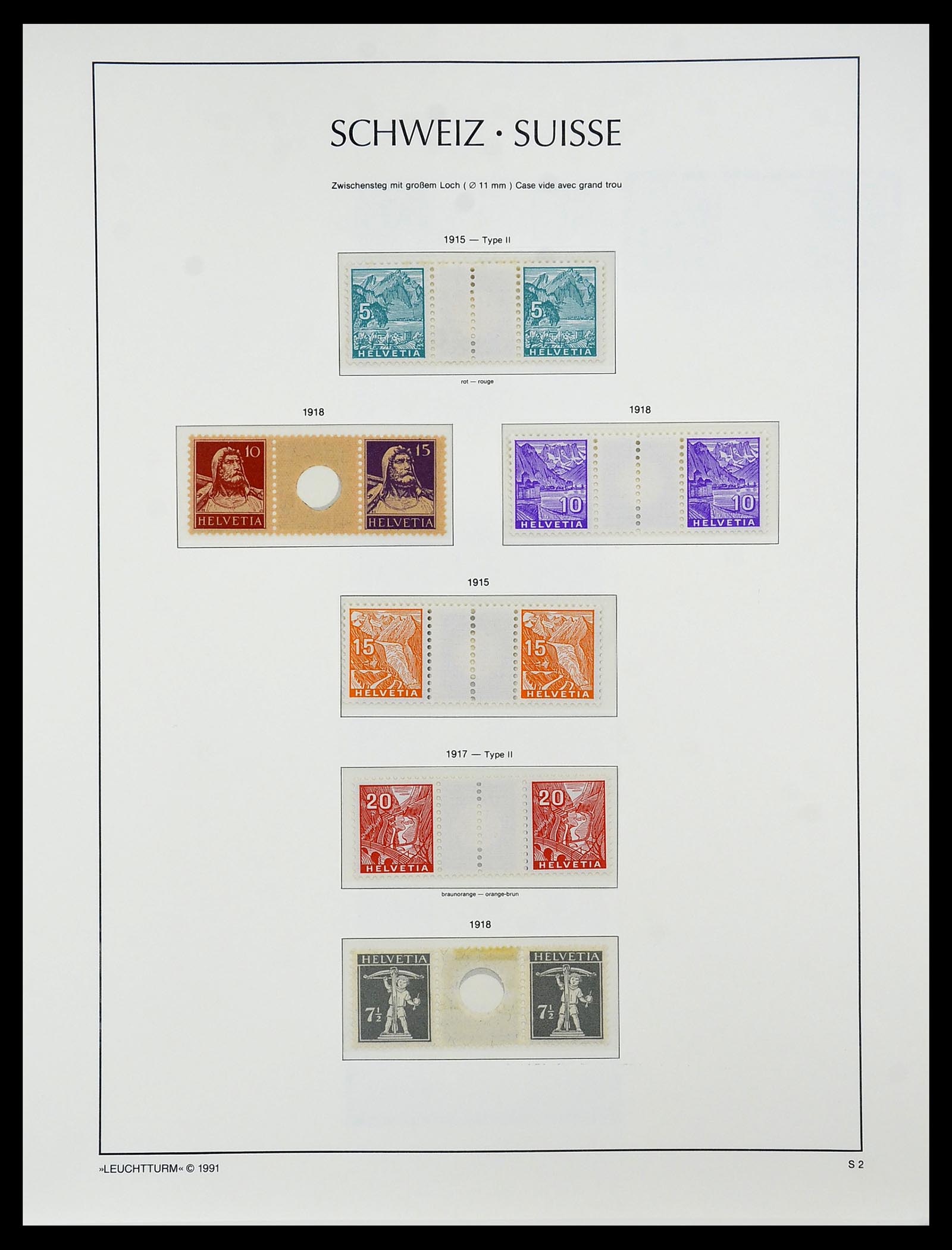 34557 014 - Postzegelverzameling 34557 Zwitserland combinaties 1909-1953.