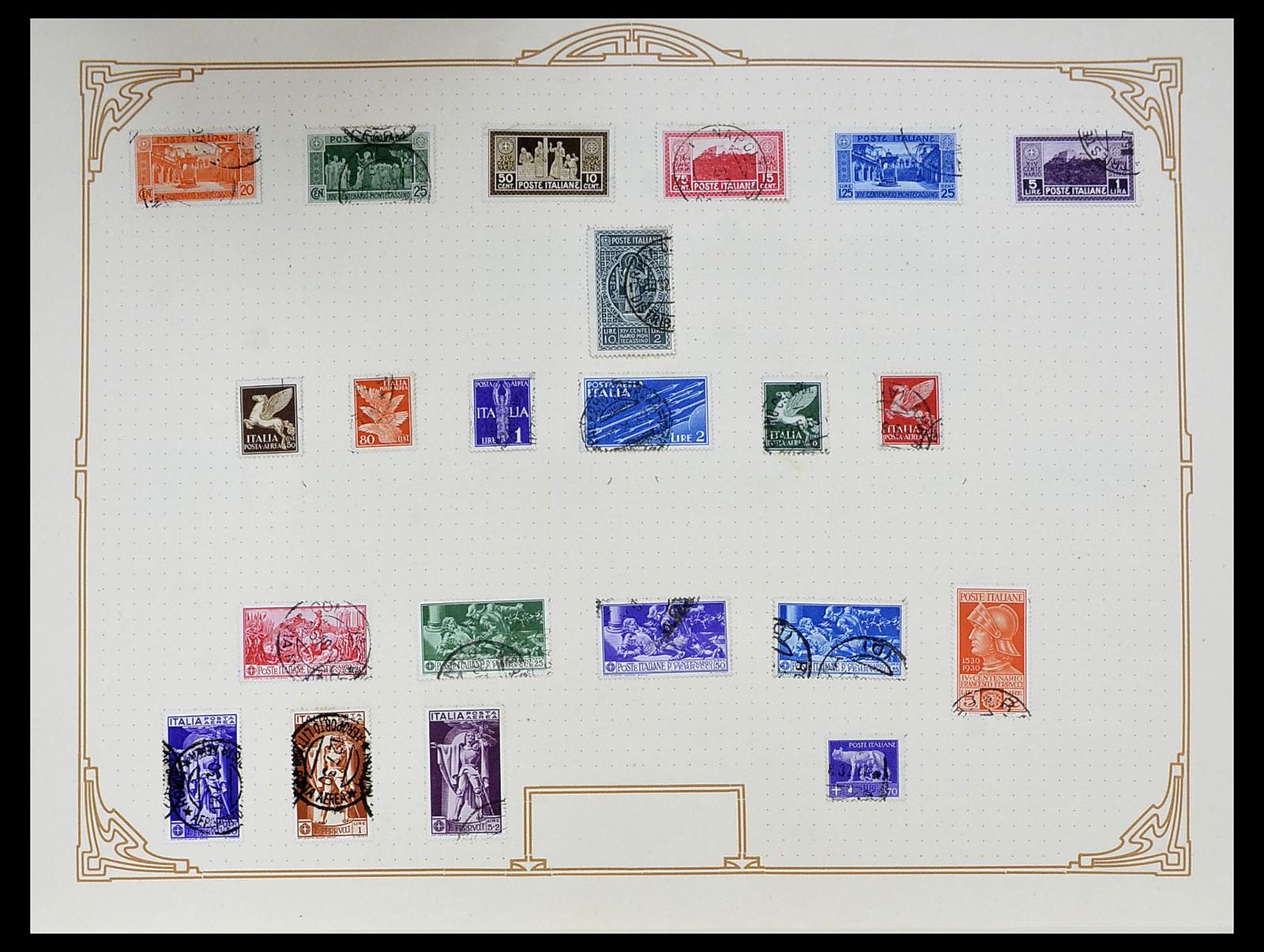 34558 020 - Postzegelverzameling 34558 Italië 1850-1935.