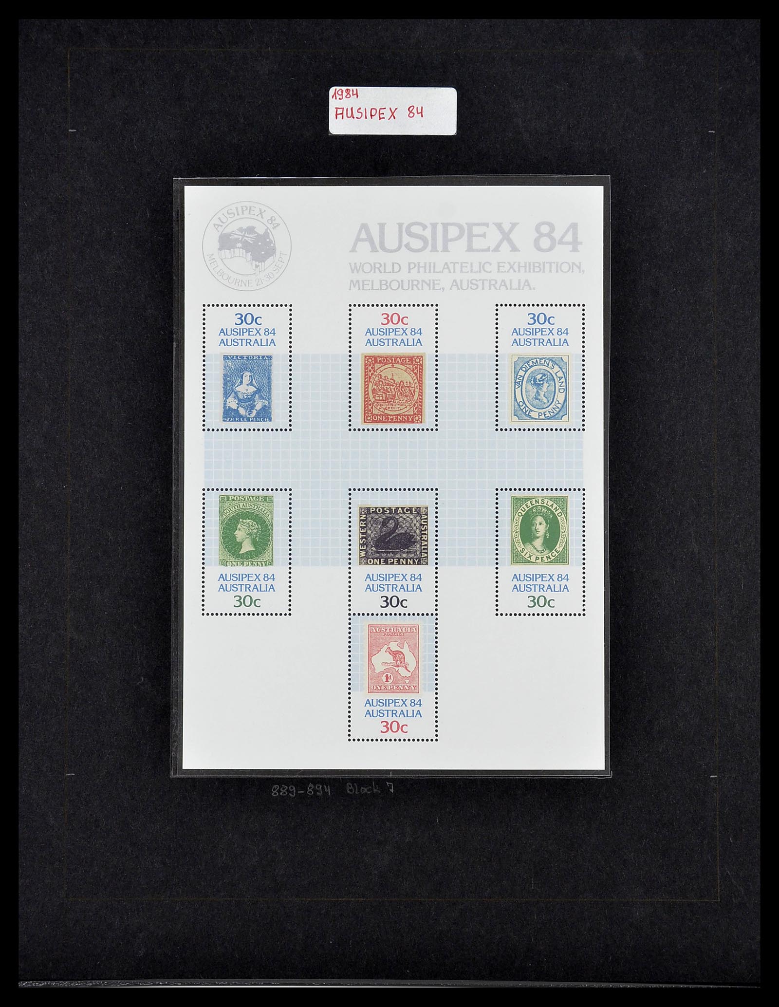34560 034 - Postzegelverzameling 34560 Engelse gebieden in de stille Zuidzee 1840